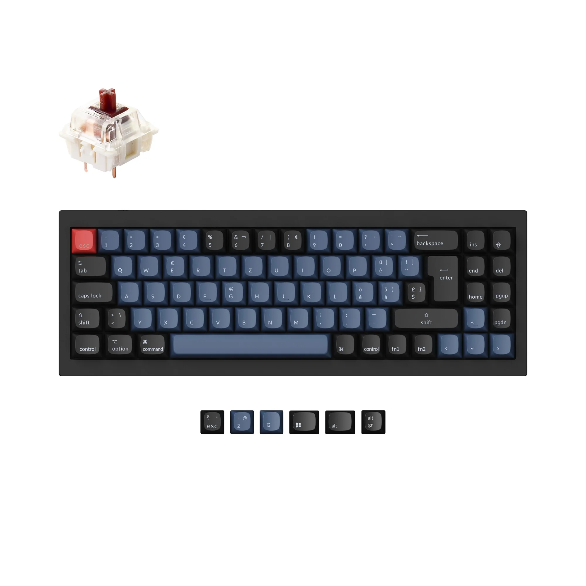 Colección Keychron Q7 QMK teclado mecánico personalizado diseño ISO