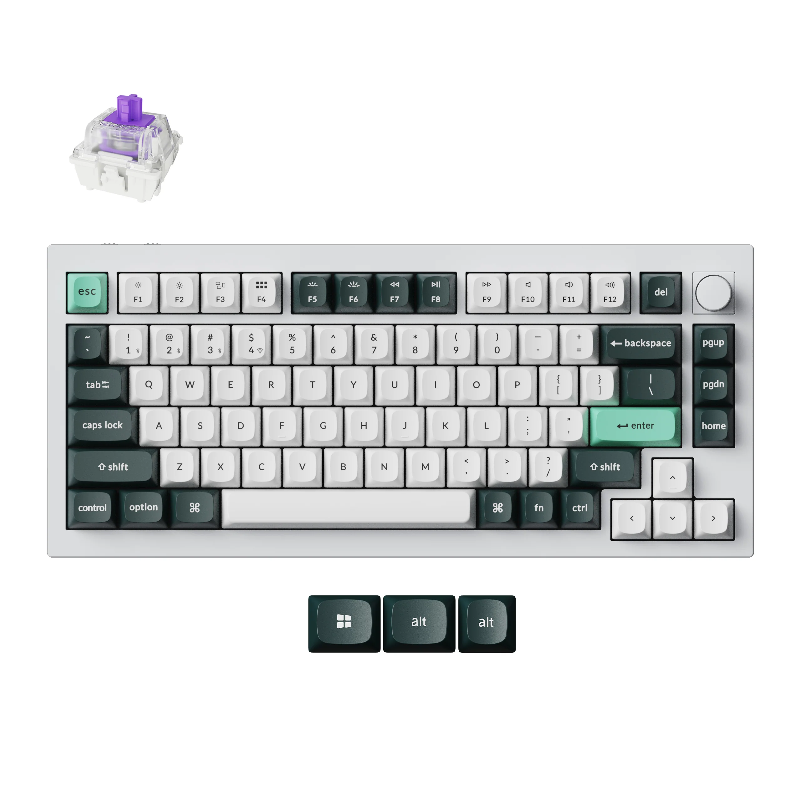 Keychron Q1 HE QMK Teclado Personalizável Sem Fio