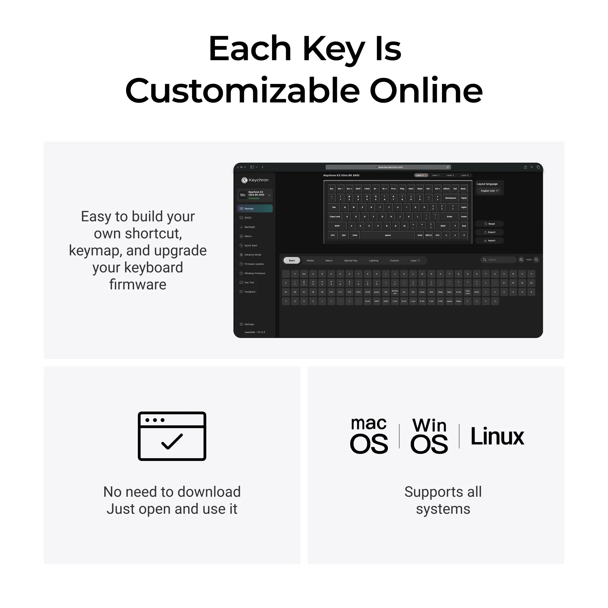 Keychron K1 Ultra 8K Wireless Custom Mechanical Keyboard