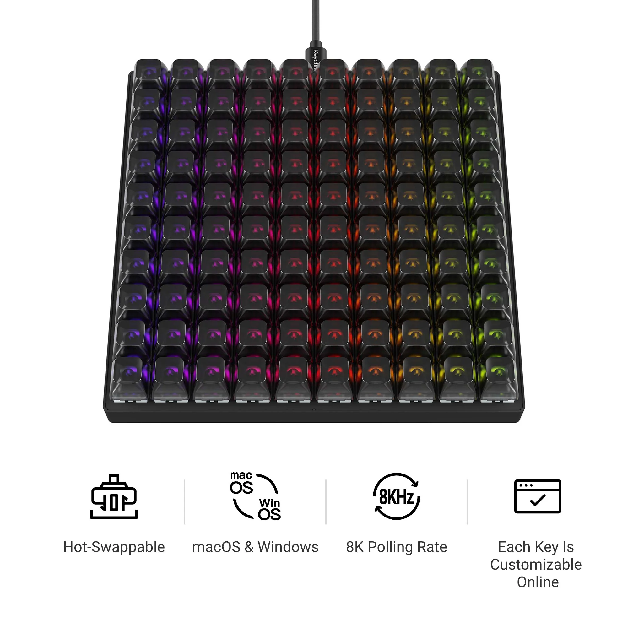 Macro pad custom gigante Keychron C100 8K