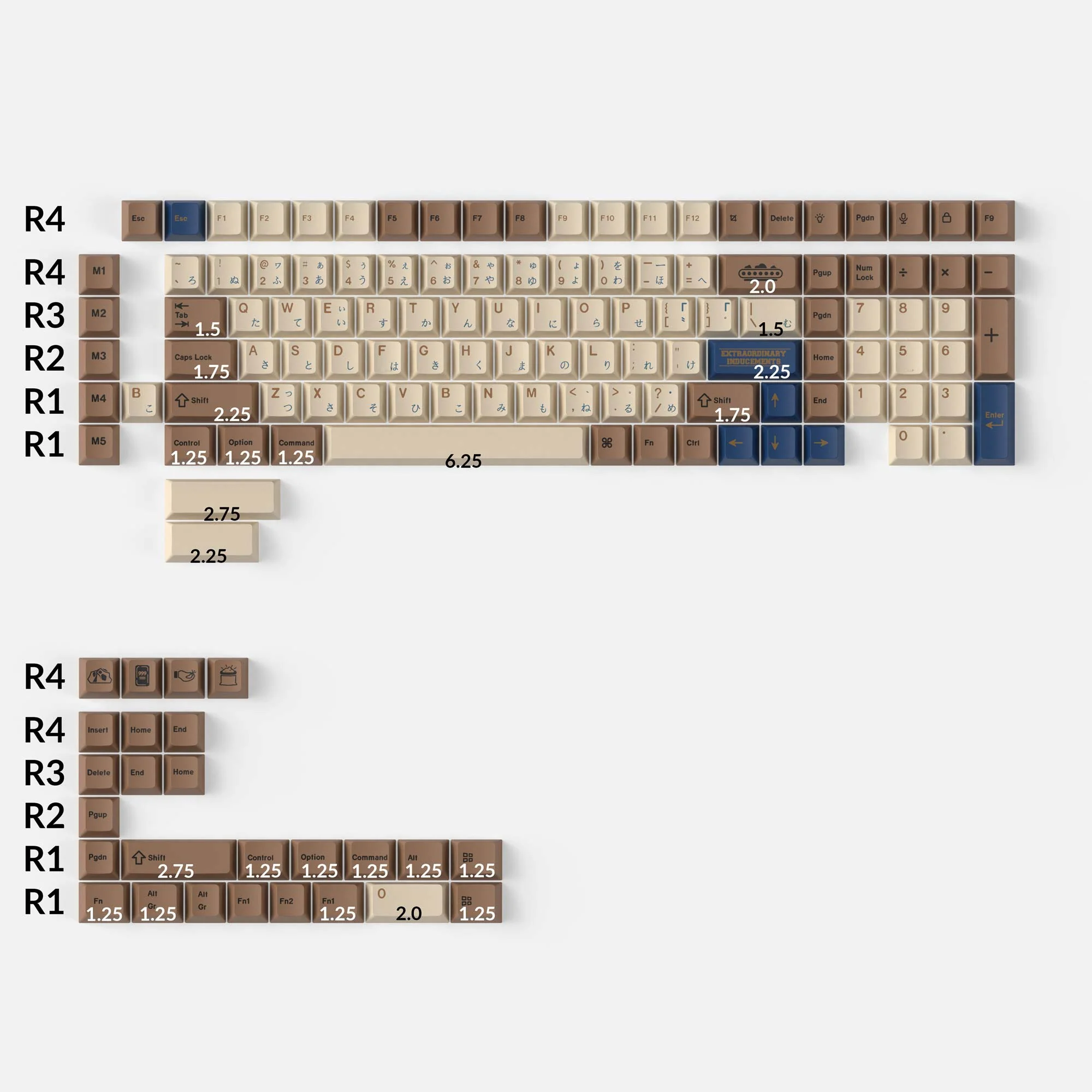 Treasure Hunter - Cherry Profile Dye-Sub PBT täysi näppäinhattusarja