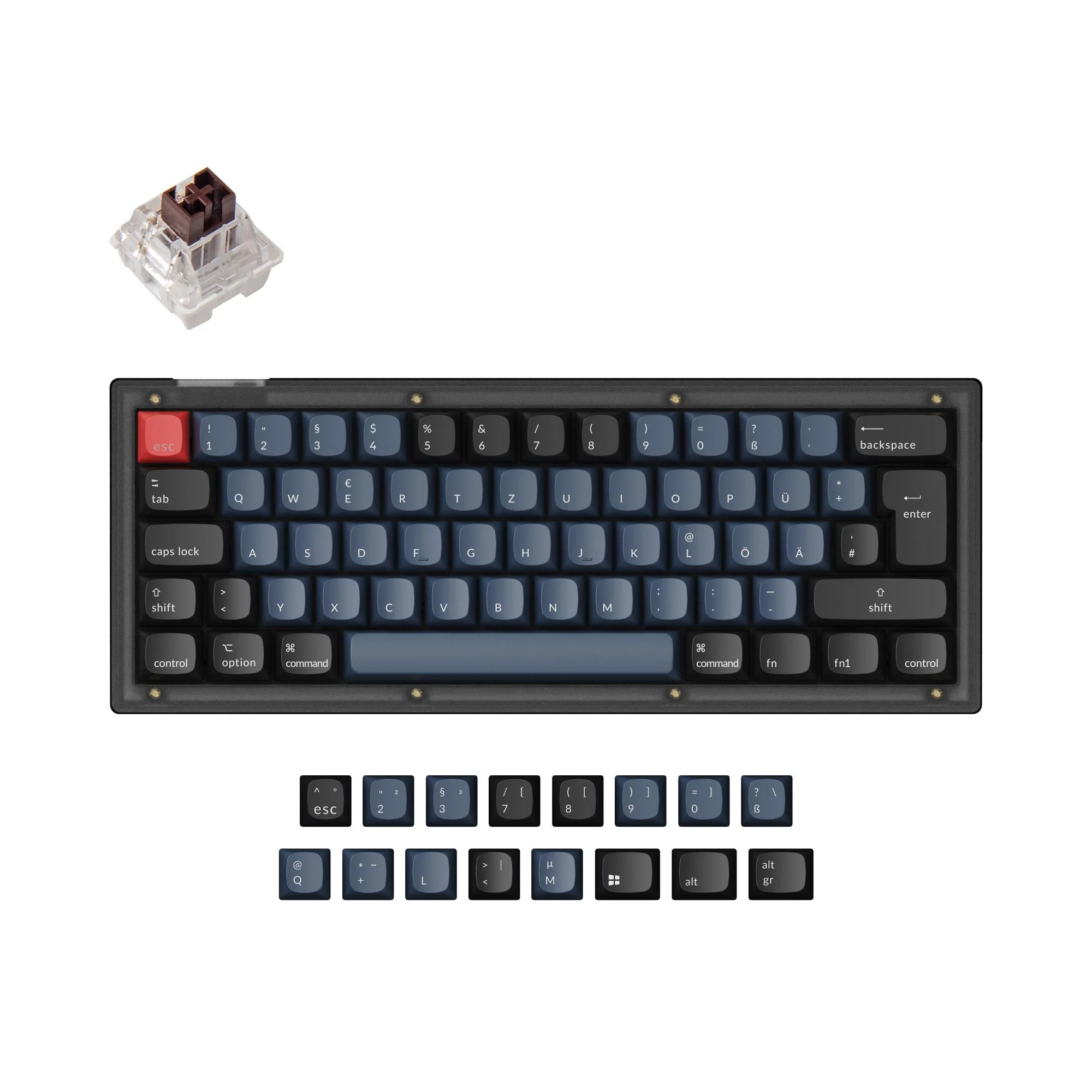 Colección de teclado mecánico personalizado Keychron V4 QMK con distribución ISO