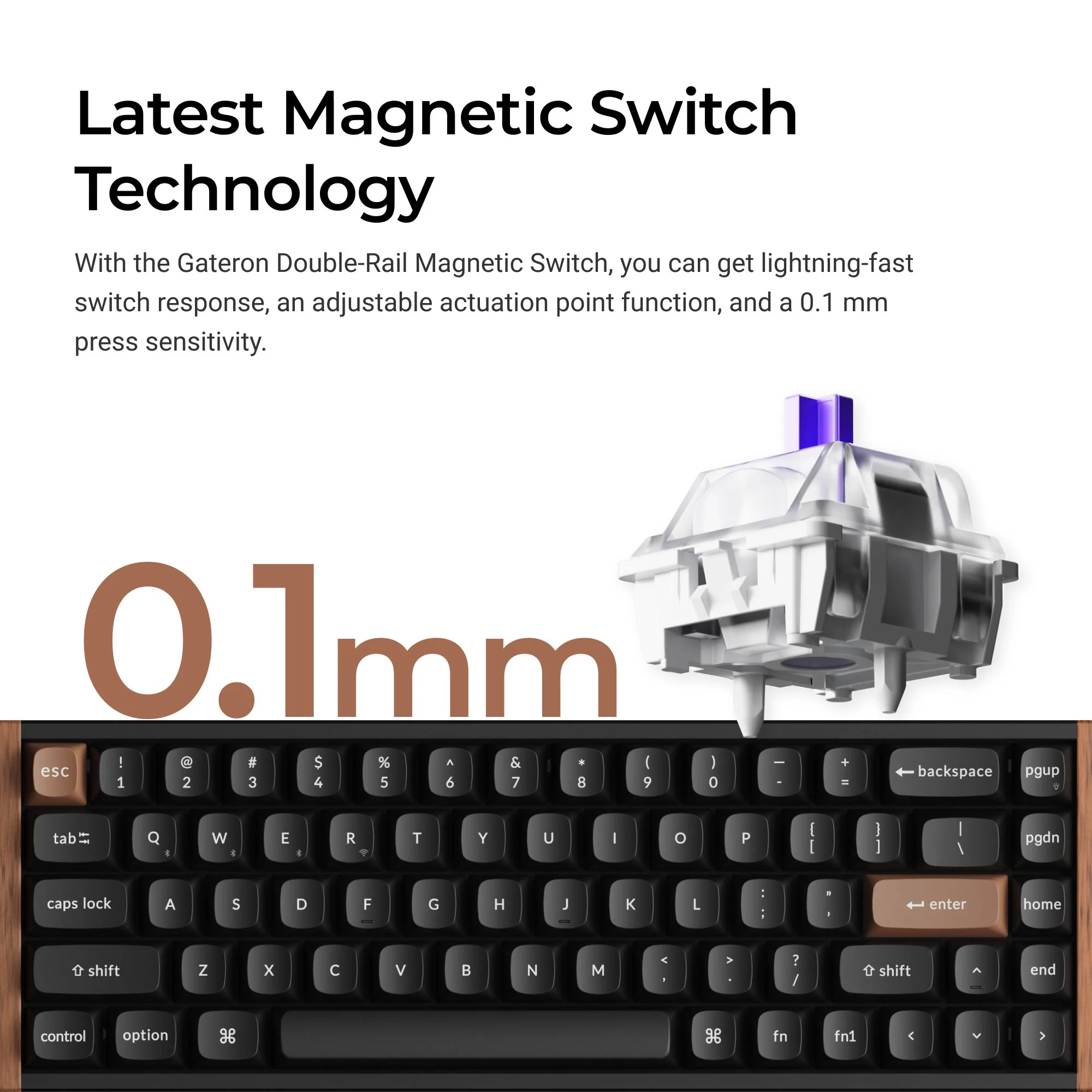 Keychron K6 HE Teclado inalámbrico con interruptor magnético