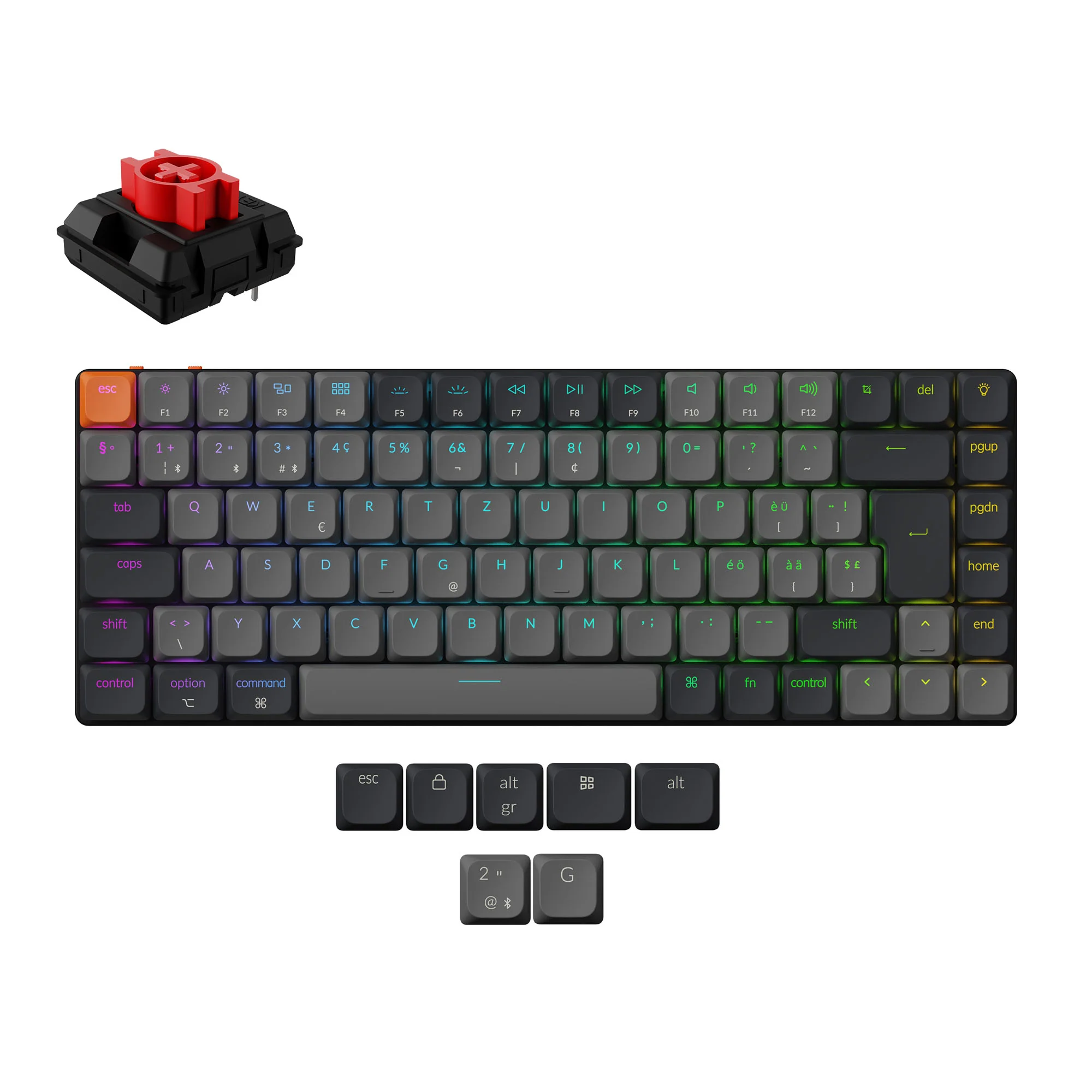 Keychron K3 QMK langaton mekaaninen näppäimistö (ISO-layout) - versio 3