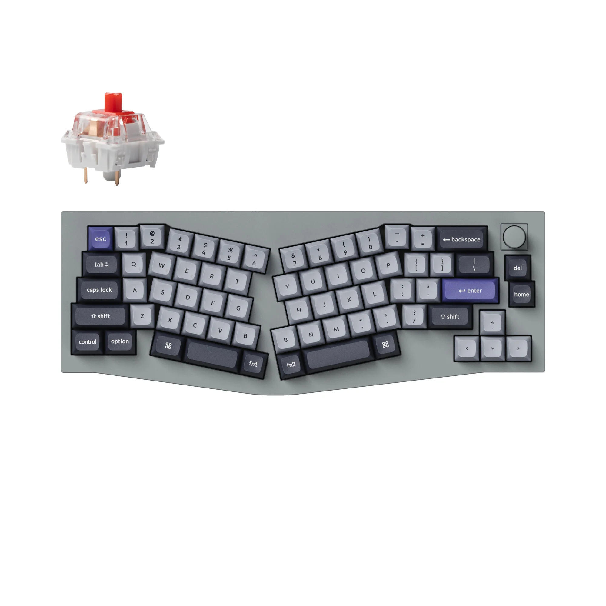 Teclado Mecânico Personalizado Sem Fio Keychron Q8 Pro (Layout Alice) QMK/VIA