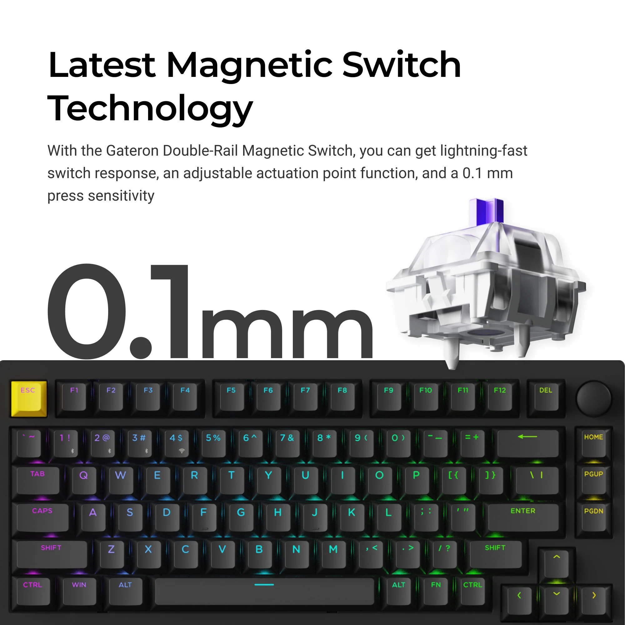 Lemokey P1 HE Teclado gaming inalámbrico personalizado con interruptor magnético