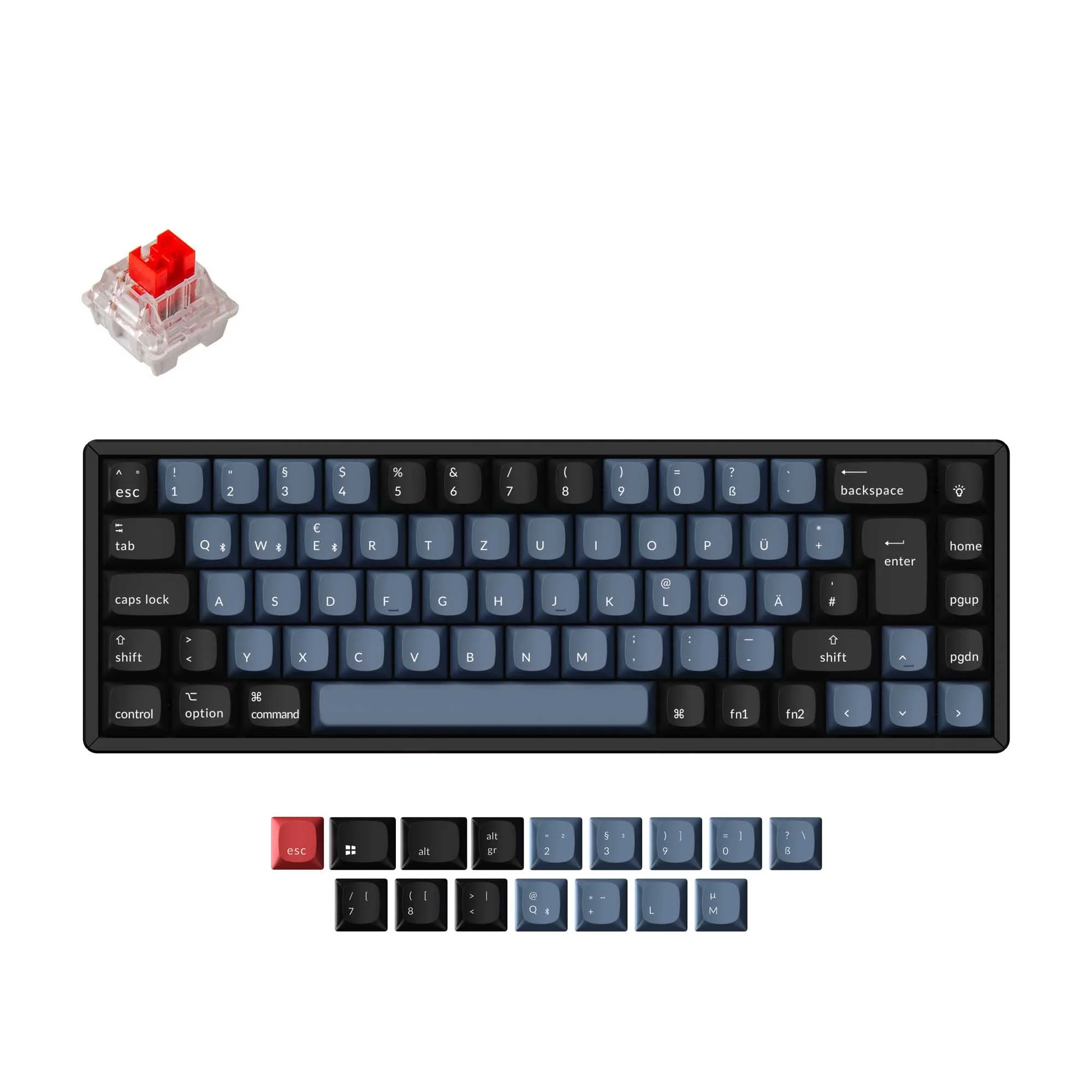 Keychron K6 Pro QMK/VIA Teclado Mecânico Sem Fio Coleção Layout ISO