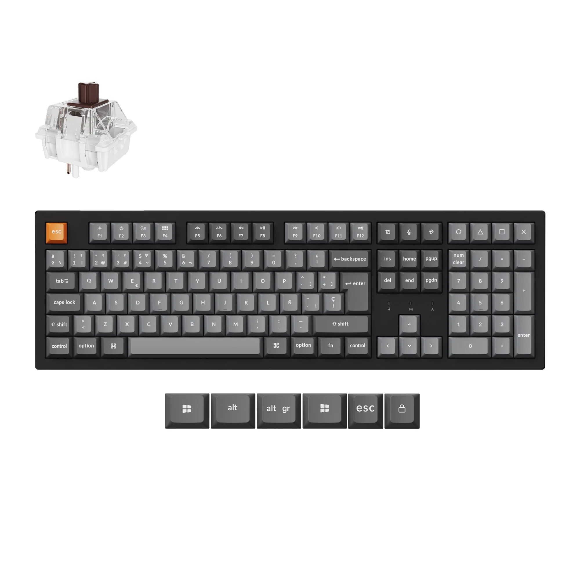 Keychron K10 Max QMK langaton mekaaninen näppäimistö, ISO-asettelu, kokoelma