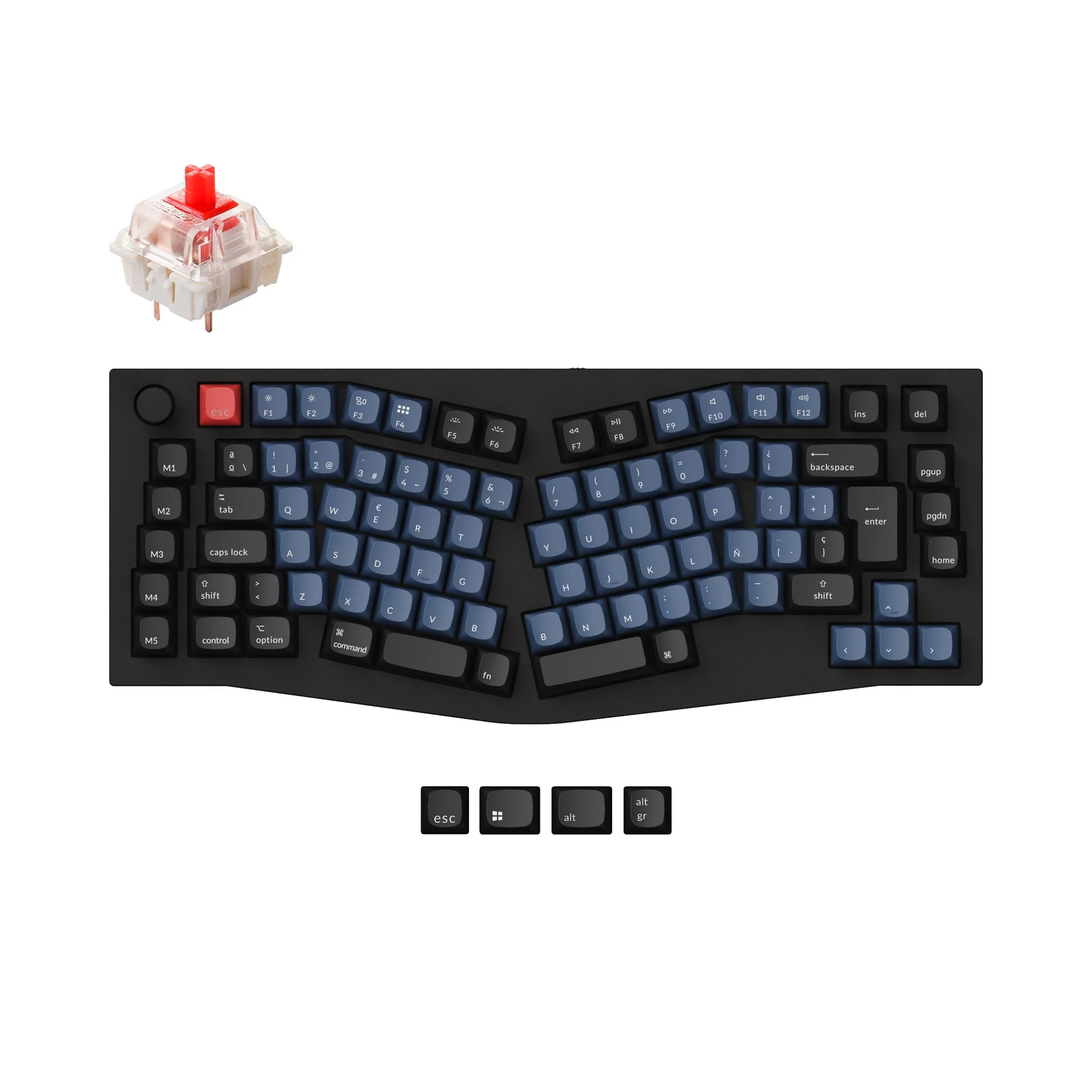 Keychron Q10 (Alice-asettelu) QMK Custom -mekaaninen näppäimistö, ISO-asettelukokoelma