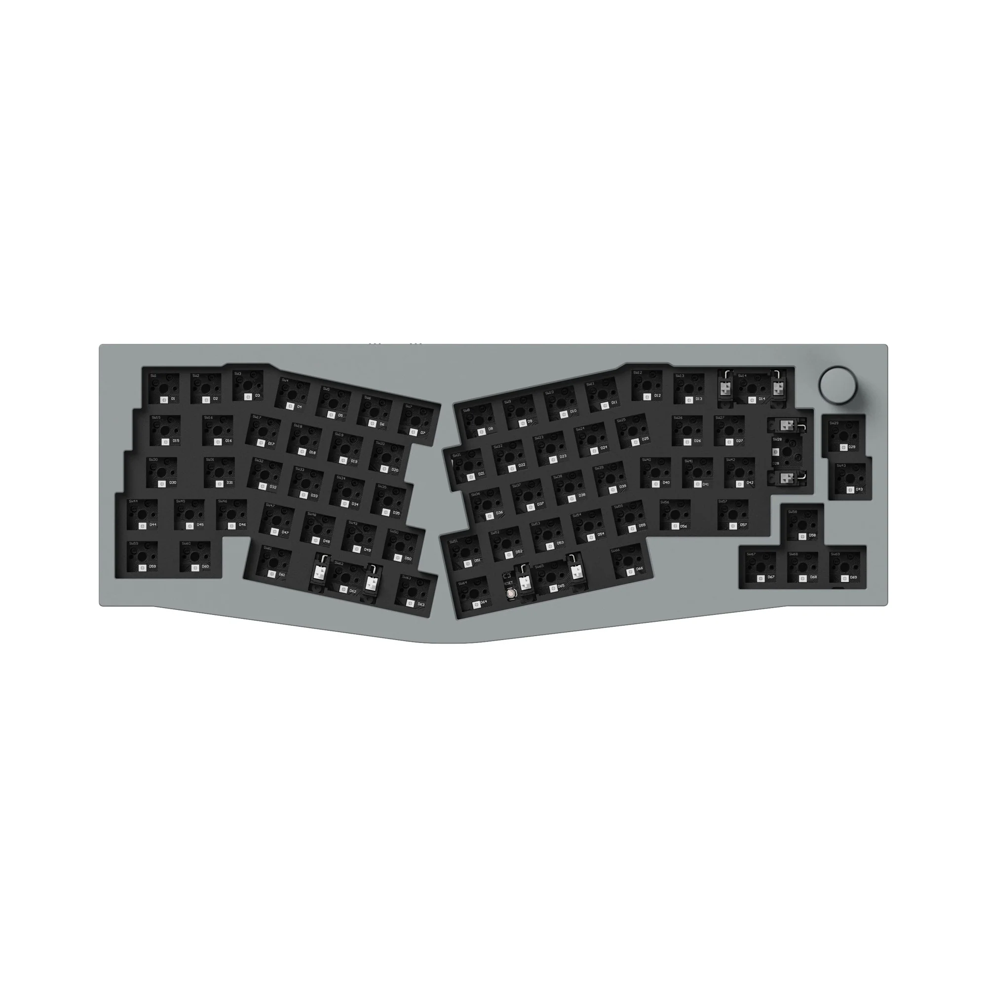 Teclado Mecânico Personalizado Sem Fio Keychron Q8 Pro (Layout Alice) QMK/VIA