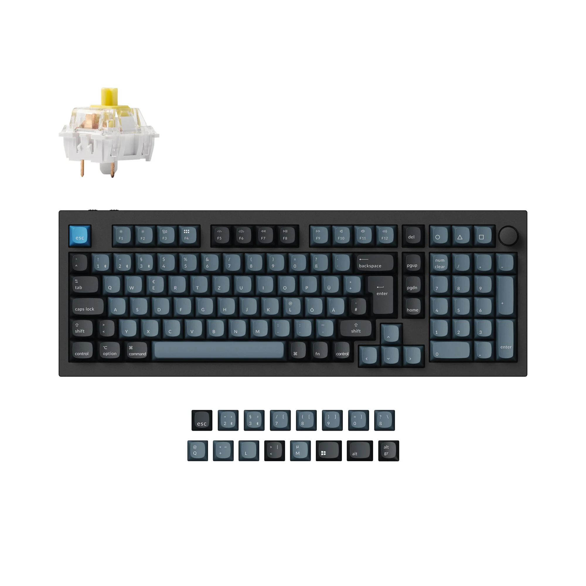Keychron Q5 Pro QMK/VIA langaton mukautettu mekaaninen näppäimistö ISO-layout-kokoelma