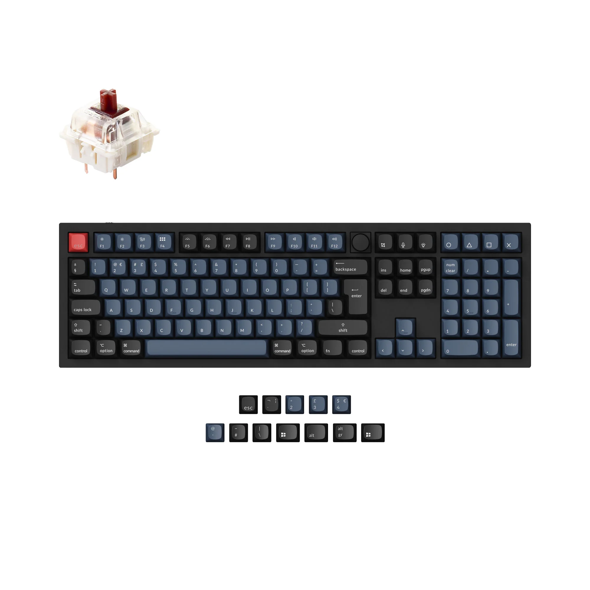 Colección de teclado mecánico personalizado Keychron Q6 QMK con distribución ISO