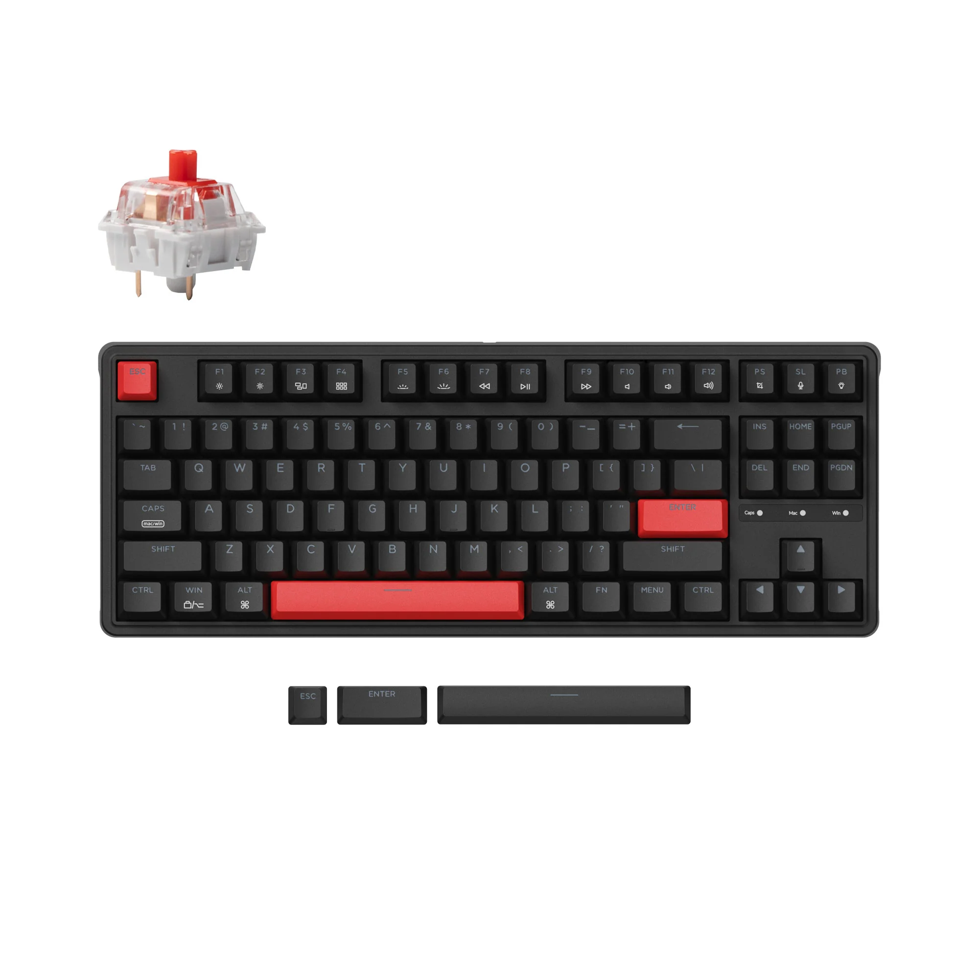 Keychron C3 Pro QMK/VIA bedraad mechanisch toetsenbord
