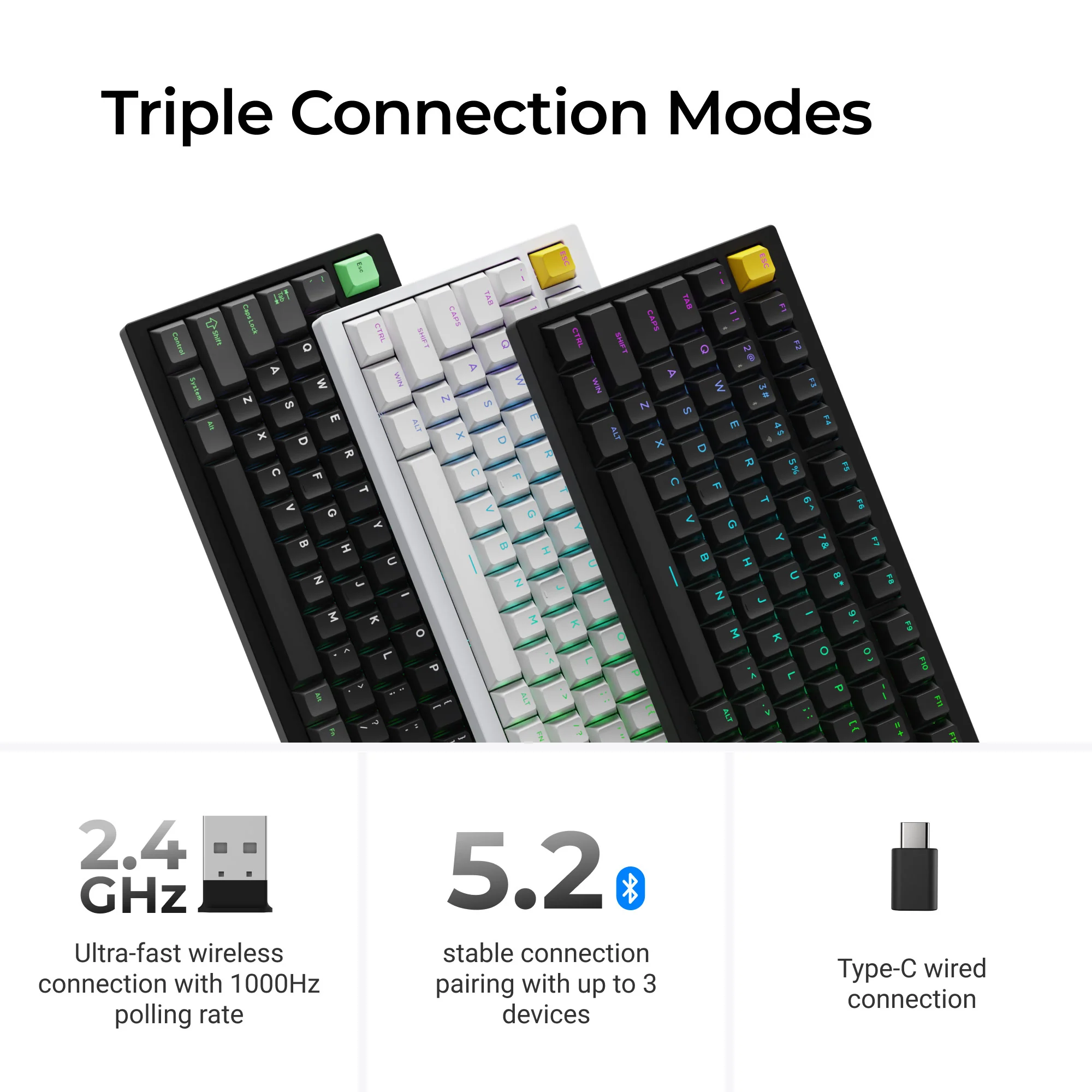 Lemokey P1 HE Teclado gaming inalámbrico personalizado con interruptor magnético