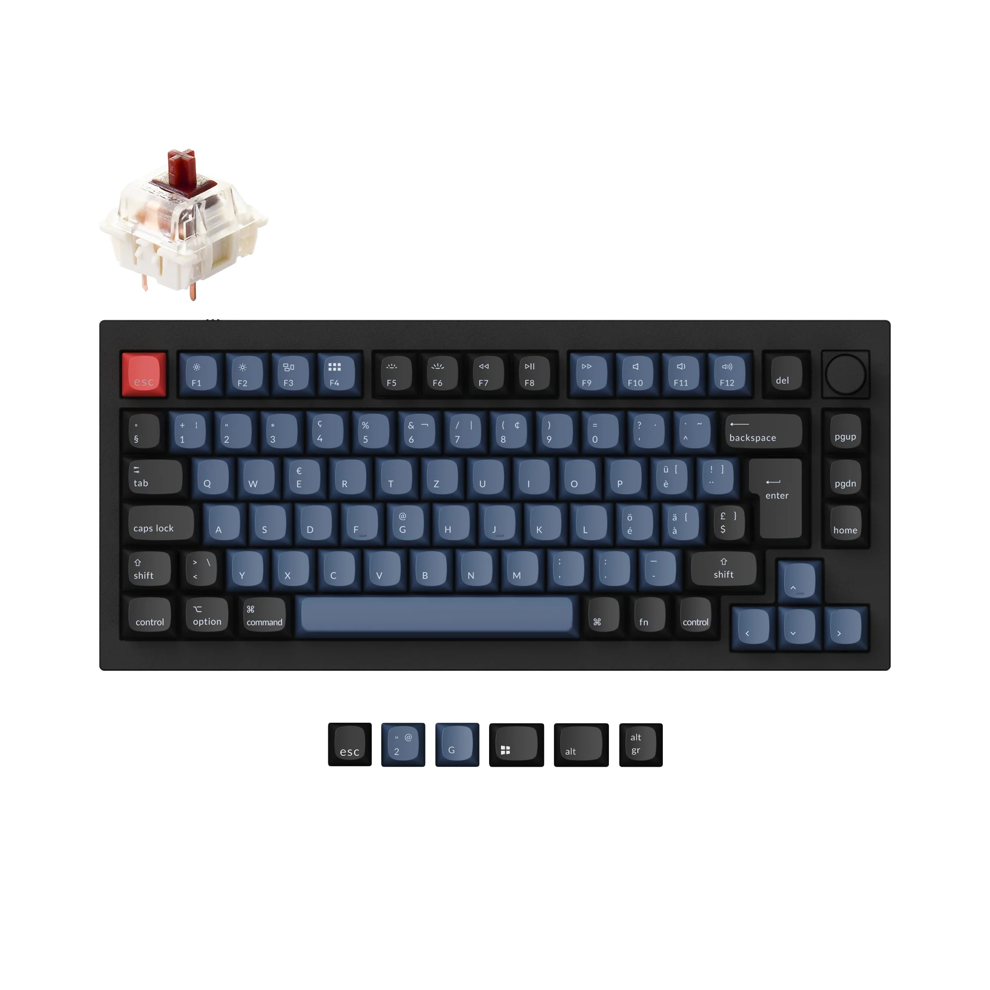 Keychron Q1 QMK Teclado Mecánico Personalizado Colección de Distribución ISO