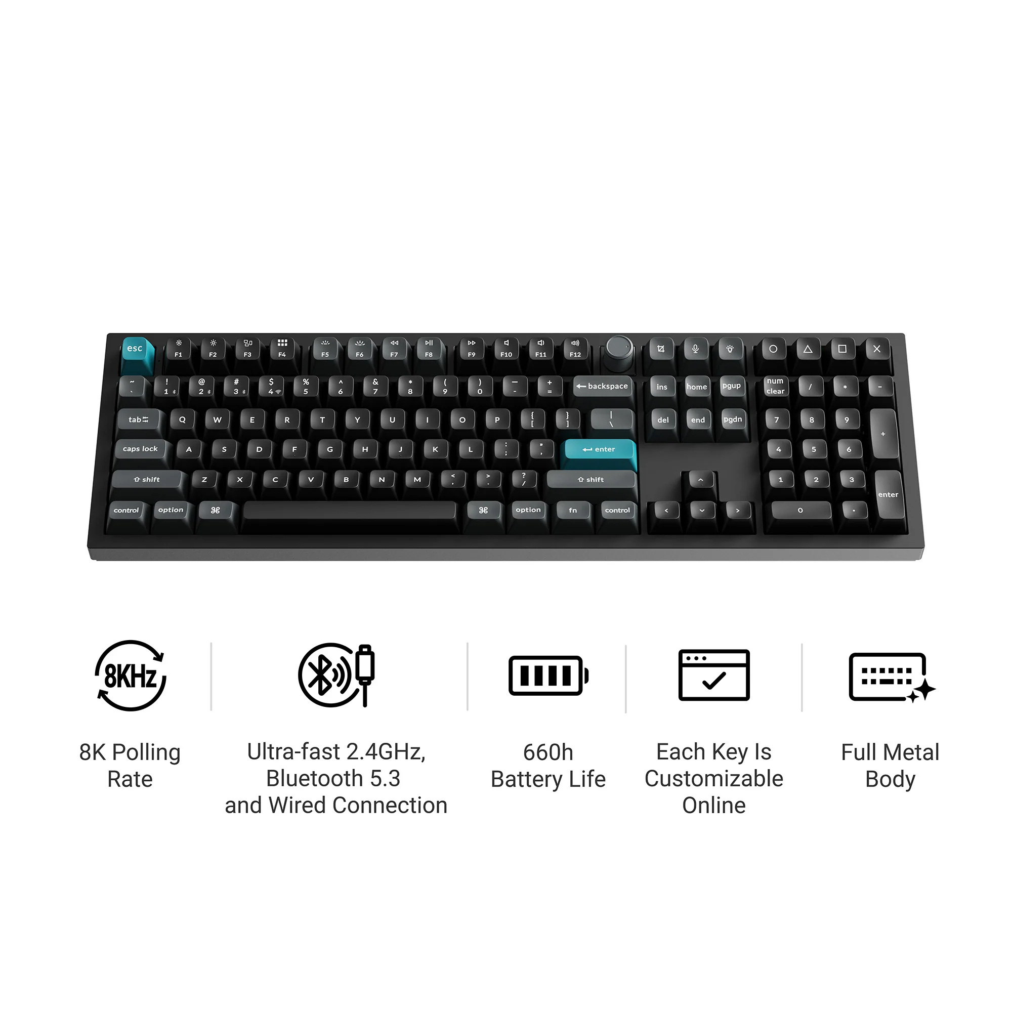 Keychron Q6 Ultra 8K langaton custom-mekaaninen näppäimistö