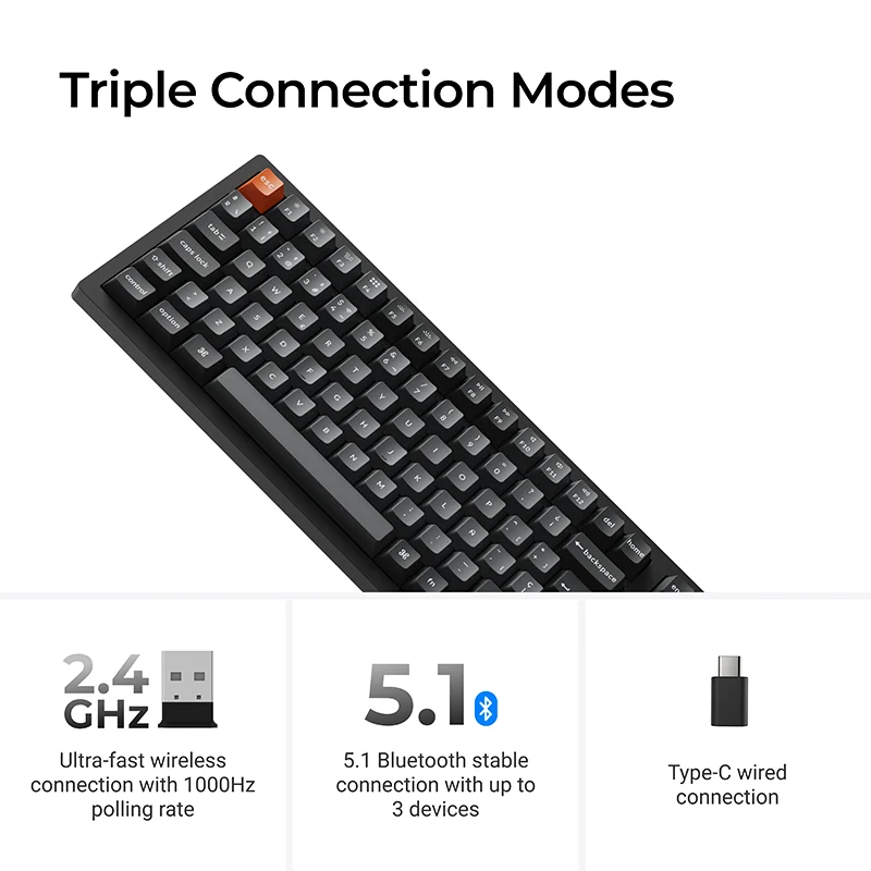 Teclado mecánico inalámbrico Keychron K4 Max QMK colección distribución ISO