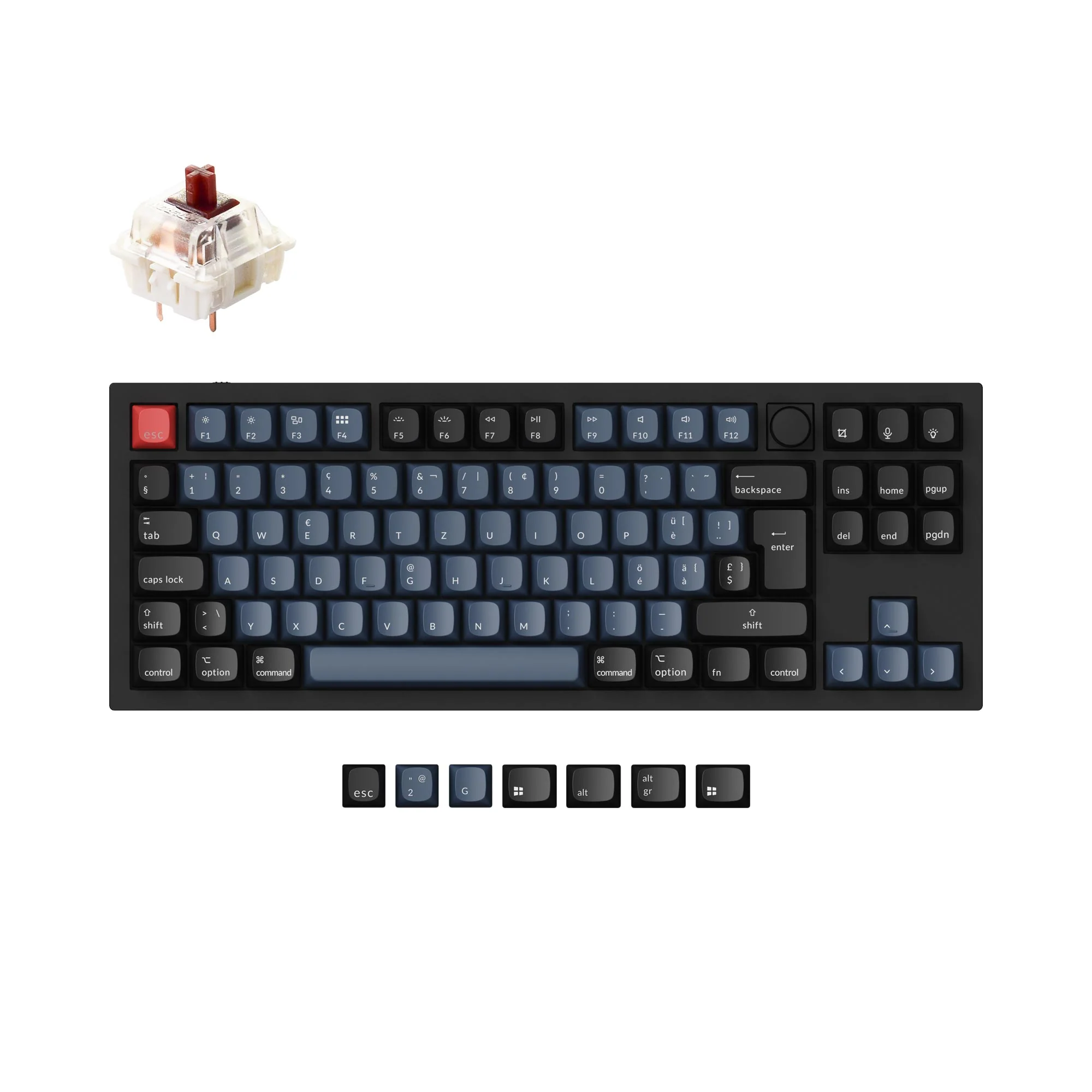 Keychron Q3 QMK Custom mekanisk tastatur ISO-layout-kollektion