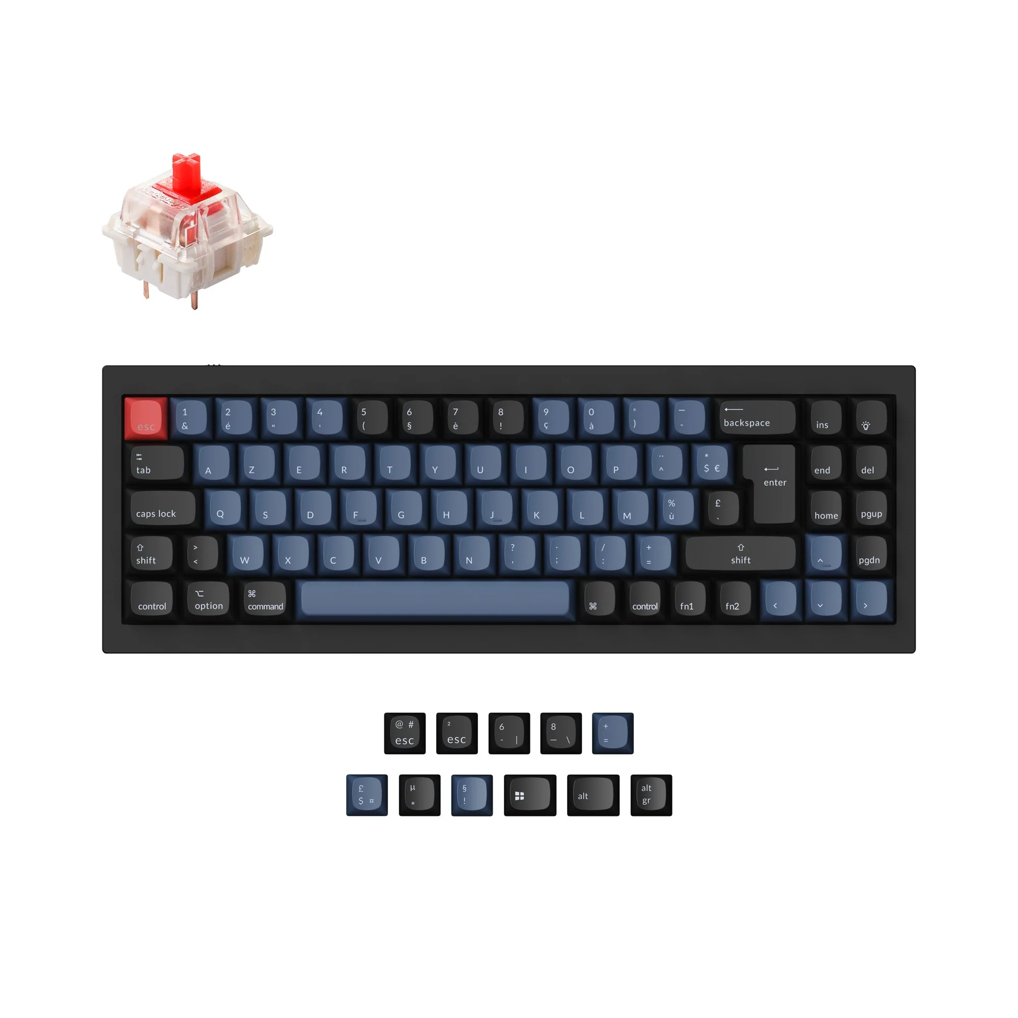 Colección Keychron Q7 QMK teclado mecánico personalizado diseño ISO