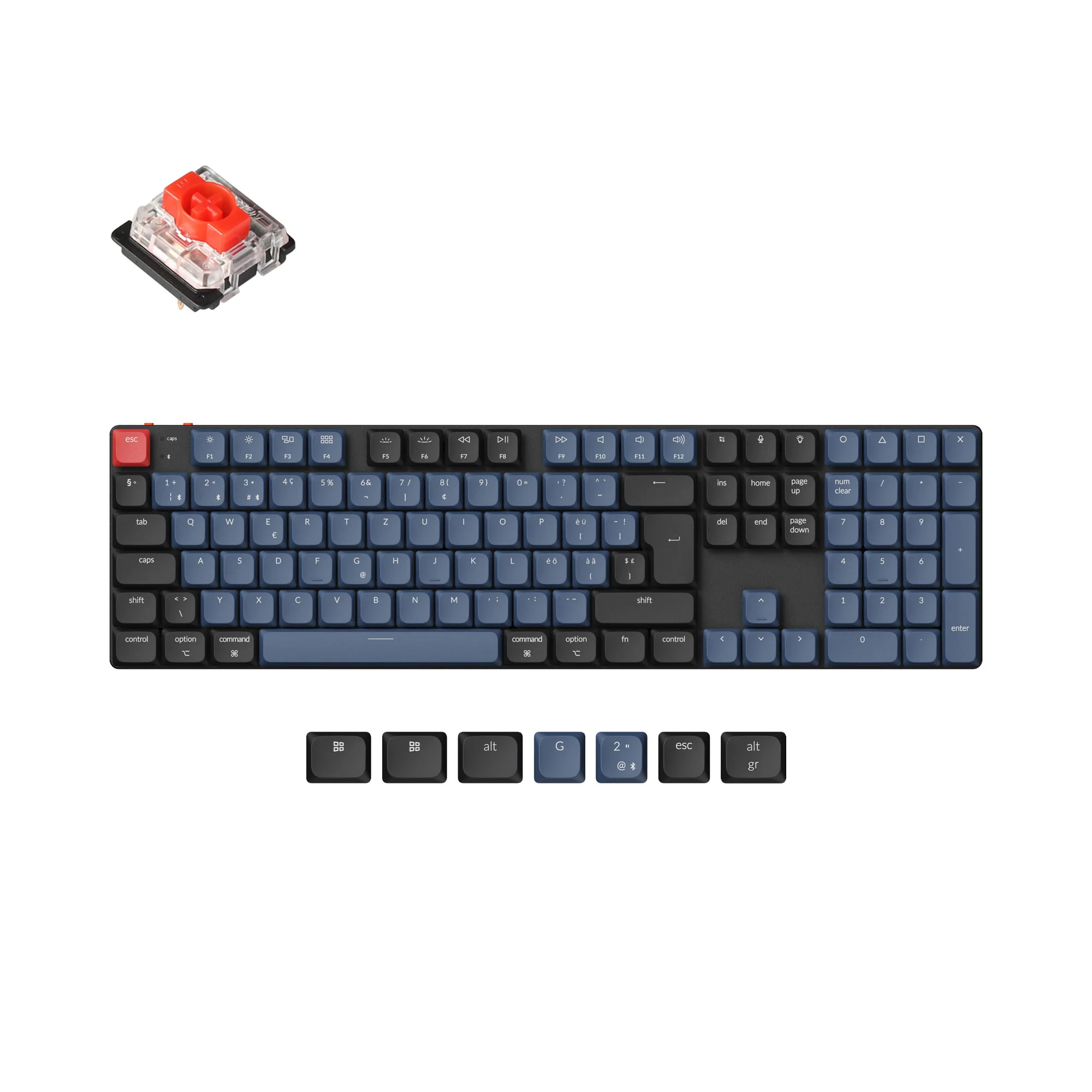 Coleção de teclado mecânico personalizado sem fio Keychron K5 Pro QMK/VIA layout ISO
