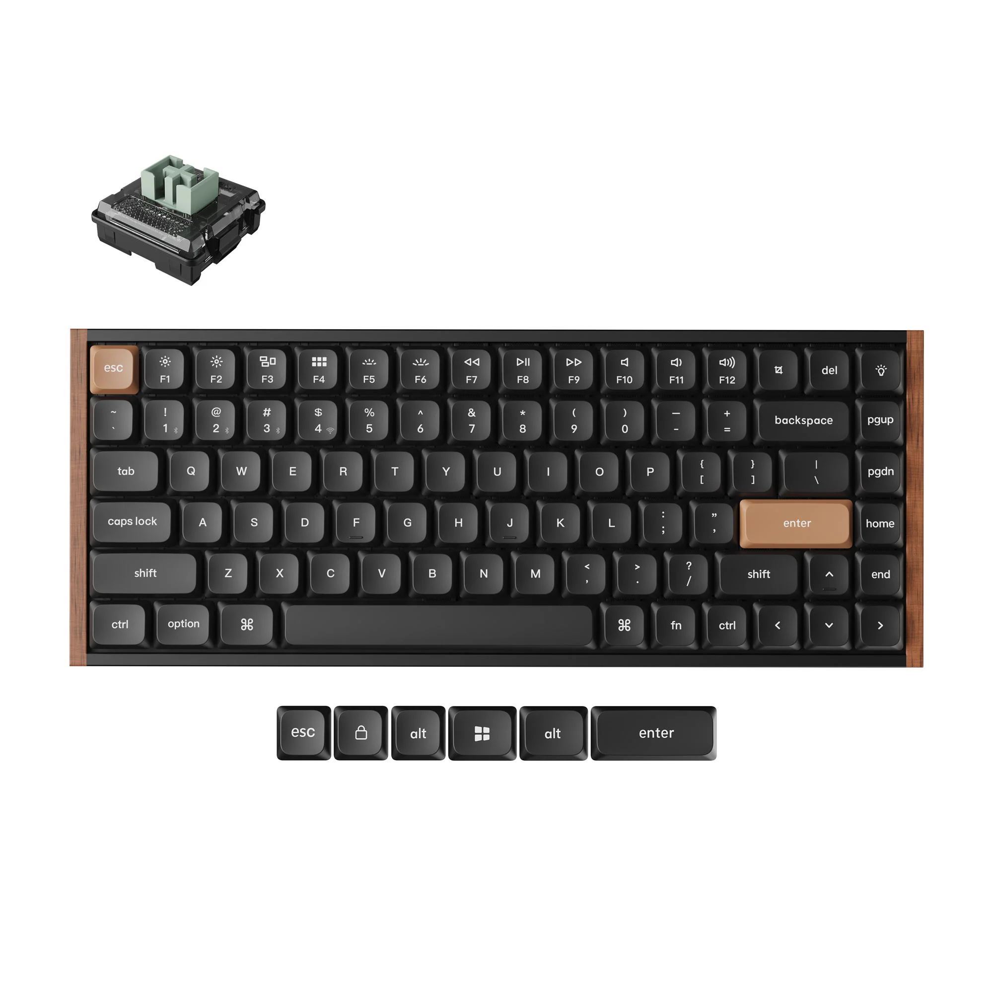 Teclado Personalizado Sem Fio Keychron K3 HE com Interruptores Magnéticos