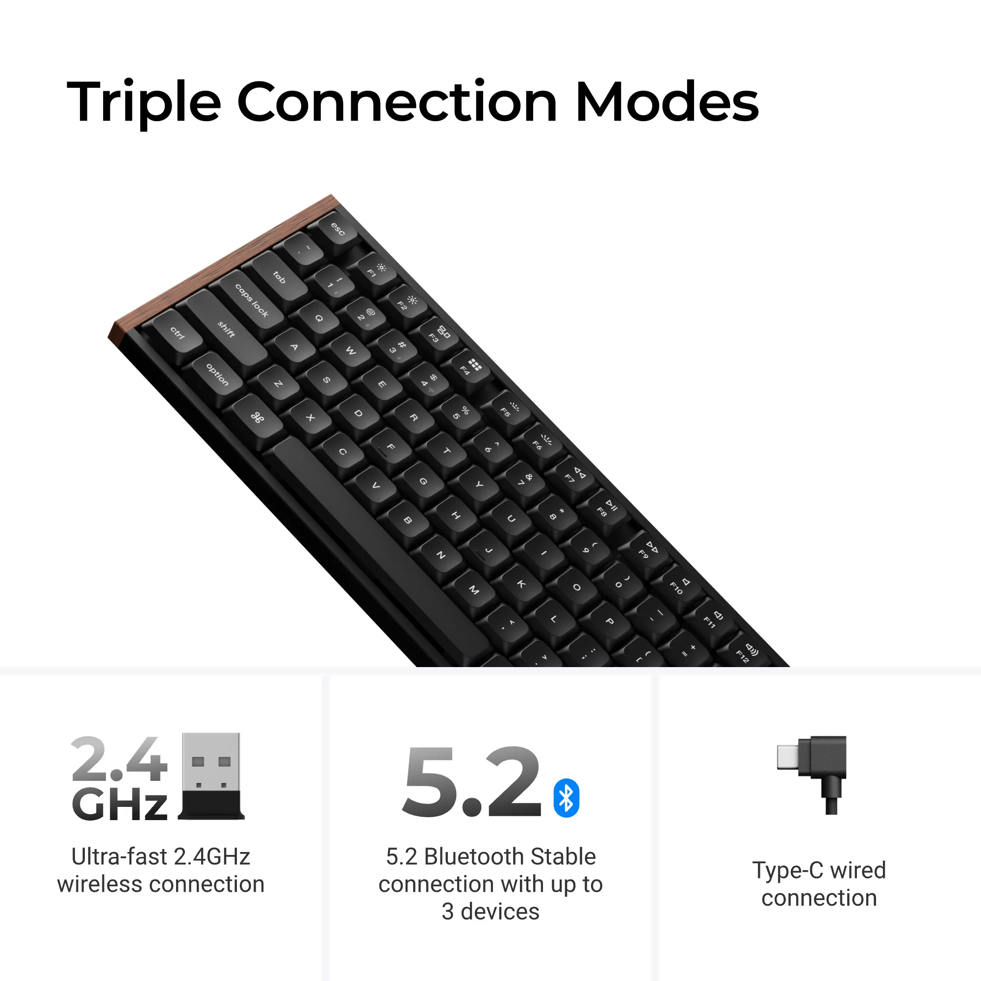 Teclado mecánico inalámbrico personalizado Keychron K5 Ultra 8K