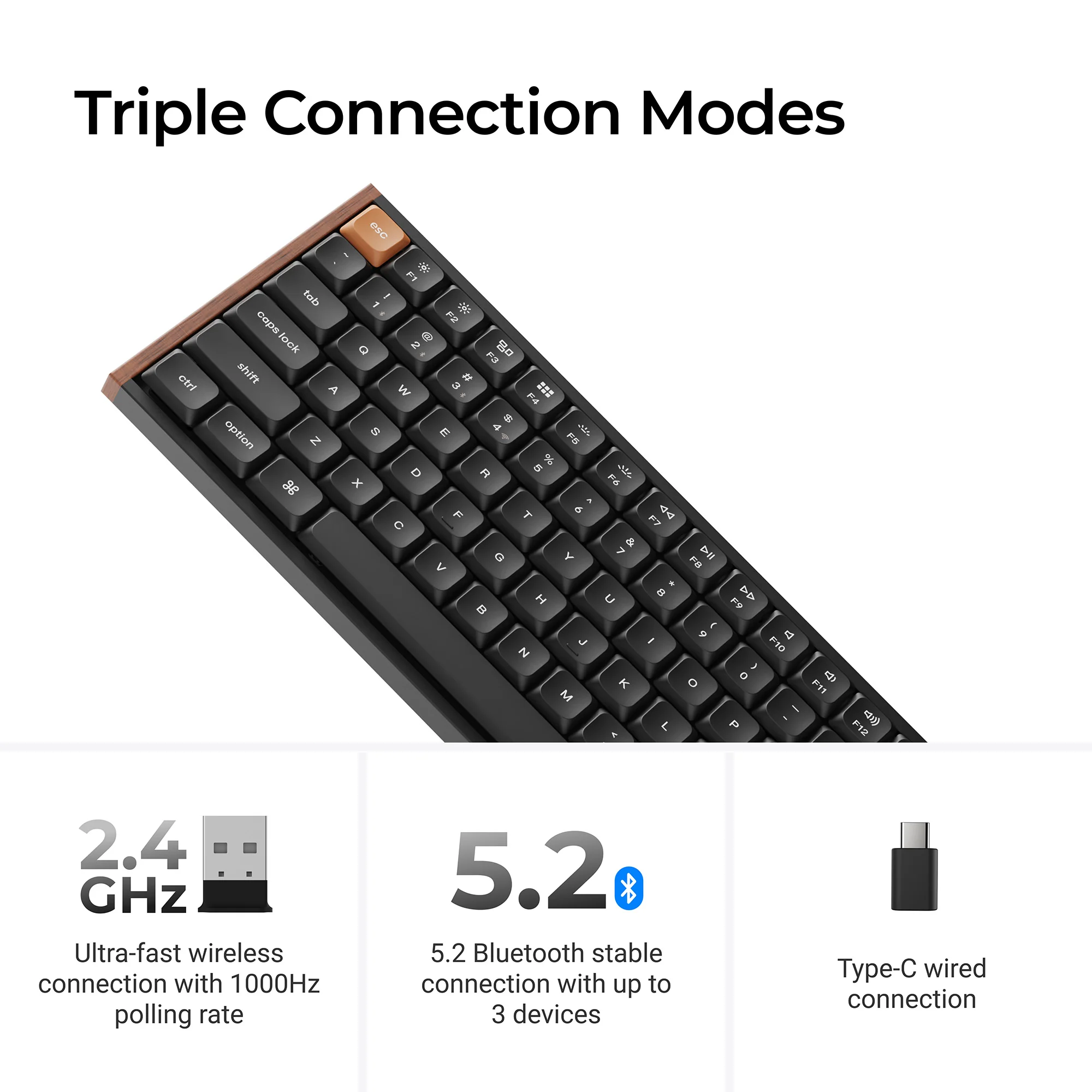 Keychron K3 Max SE QMK langaton mukautettava mekaaninen näppäimistö