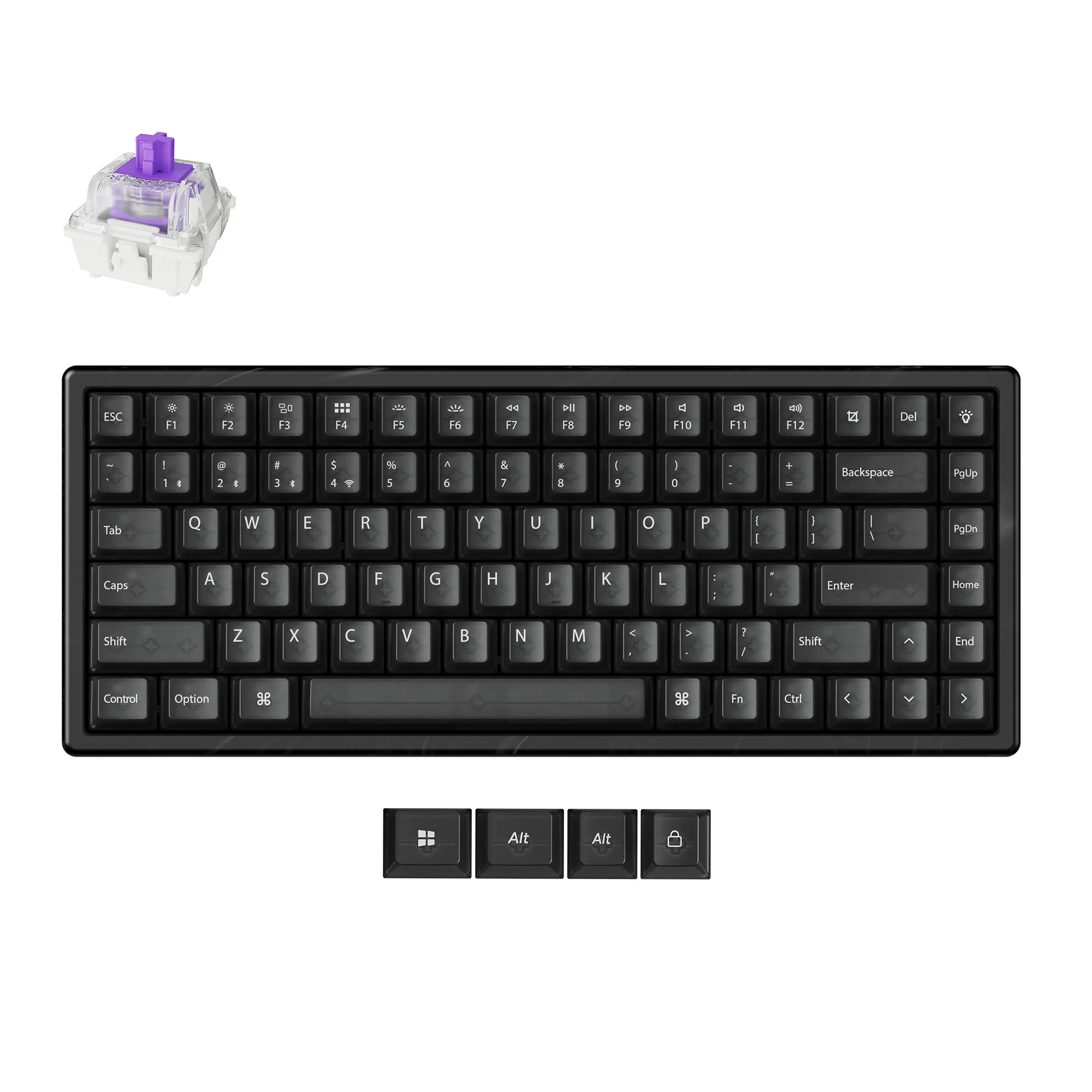 Keychron K2 HE Trådløst Magnetisk Switch Custom-tastatur - Resin Edition