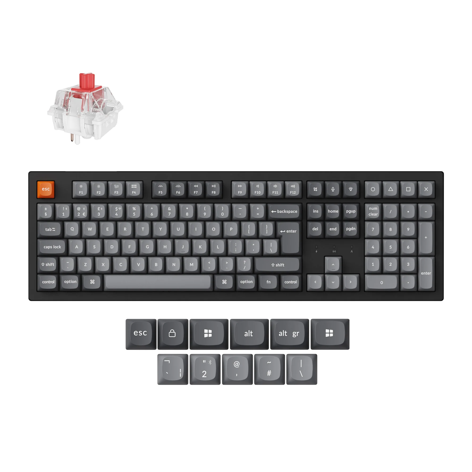 Keychron K10 Max QMK langaton mekaaninen näppäimistö, ISO-asettelu, kokoelma