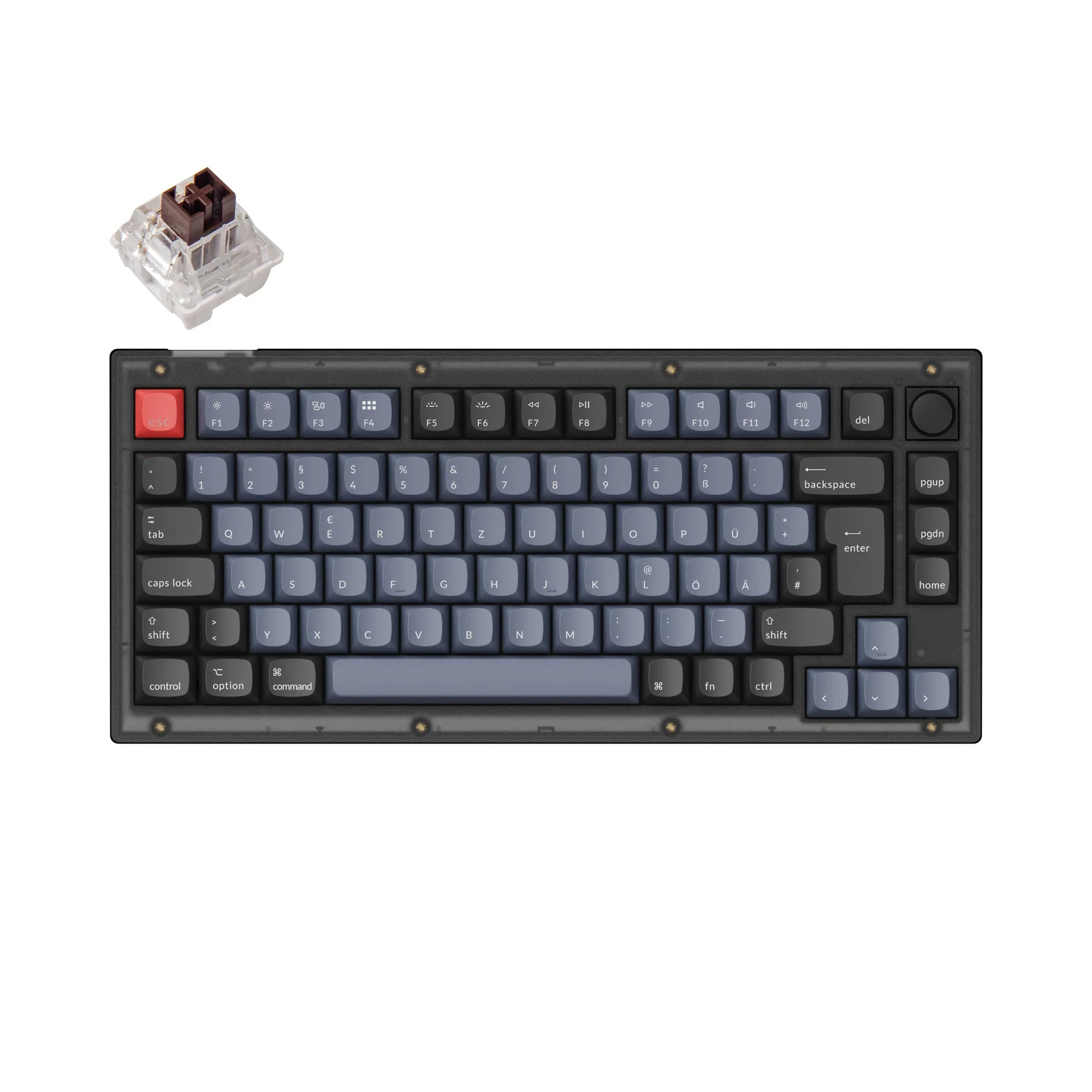 Keychron V1 QMK Custom mekanisk tastatur ISO-layout-kollektion