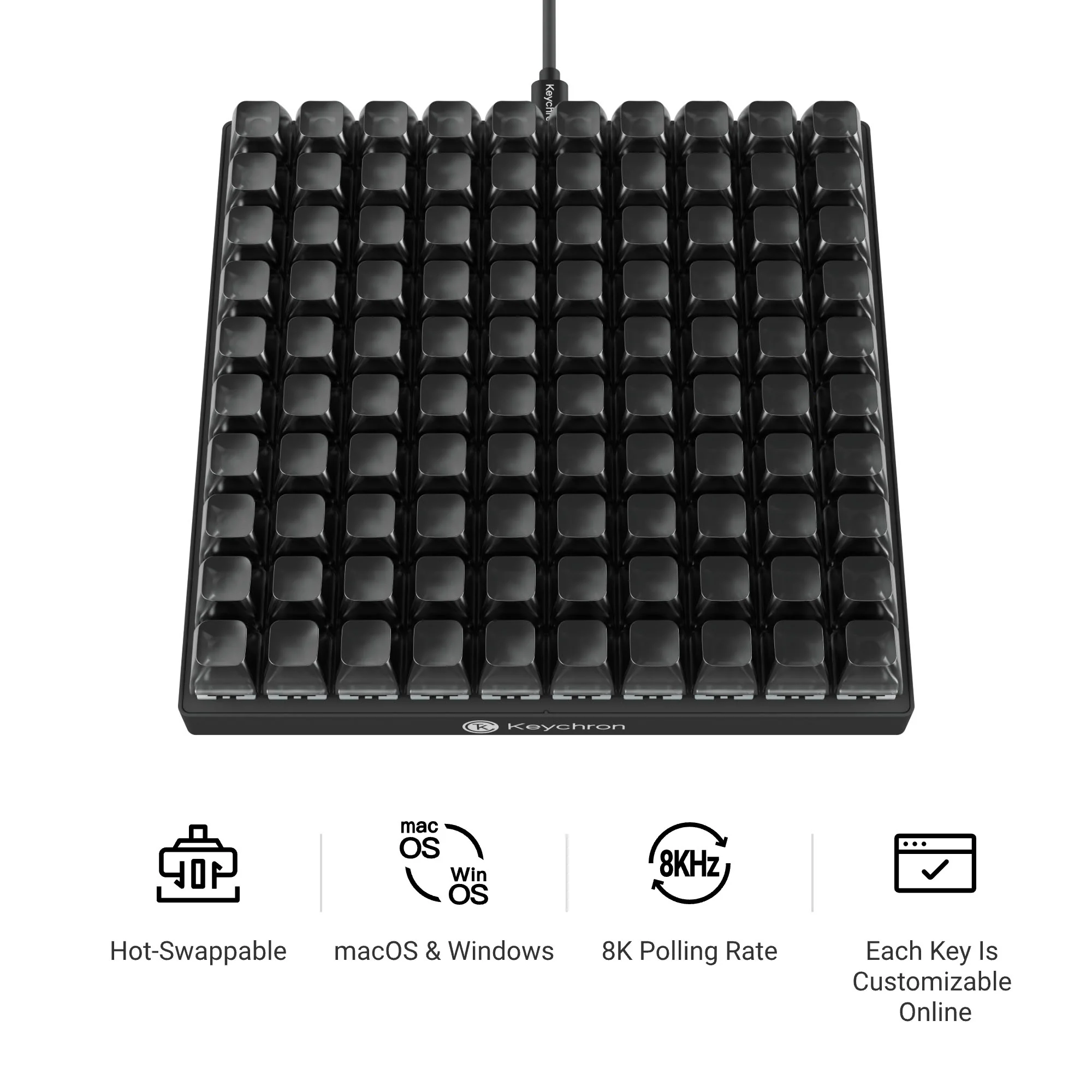 Macro pad custom gigante Keychron C100 8K