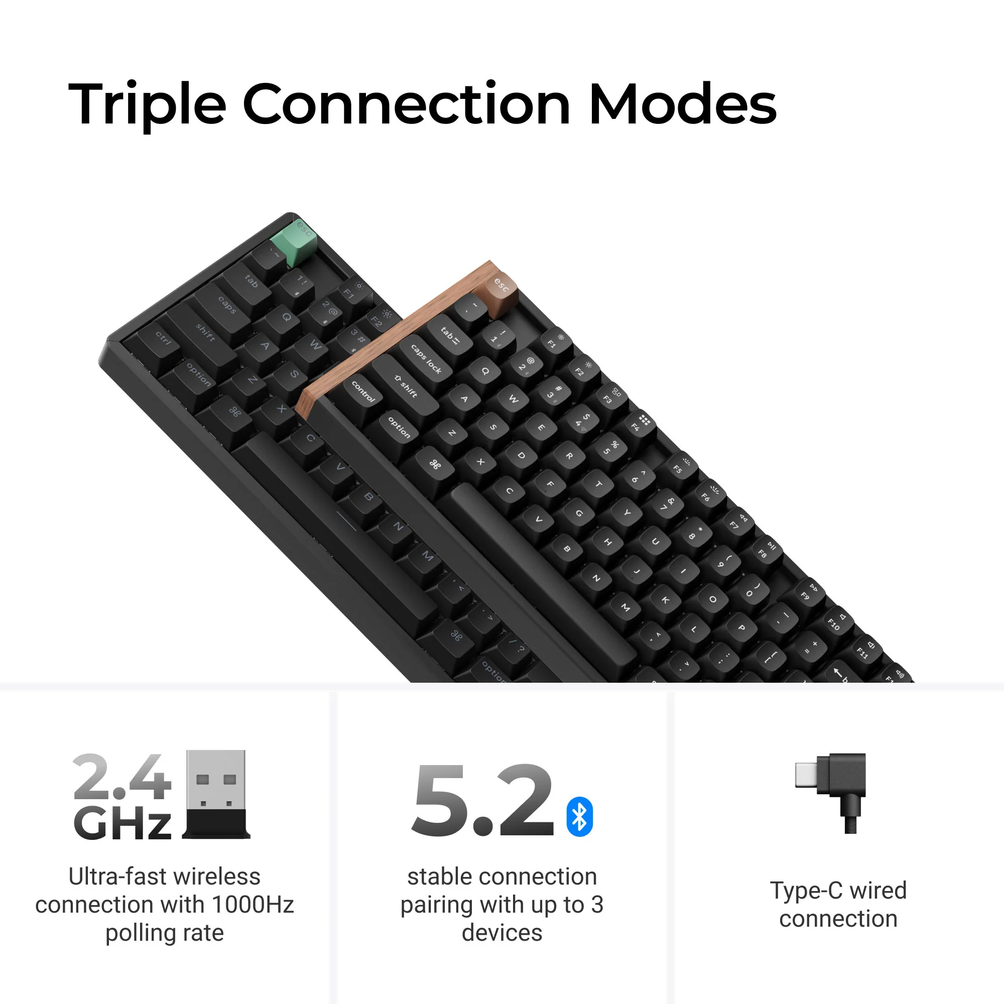 Teclado Personalizado Sem Fio Keychron K8 HE com Switch Magnético