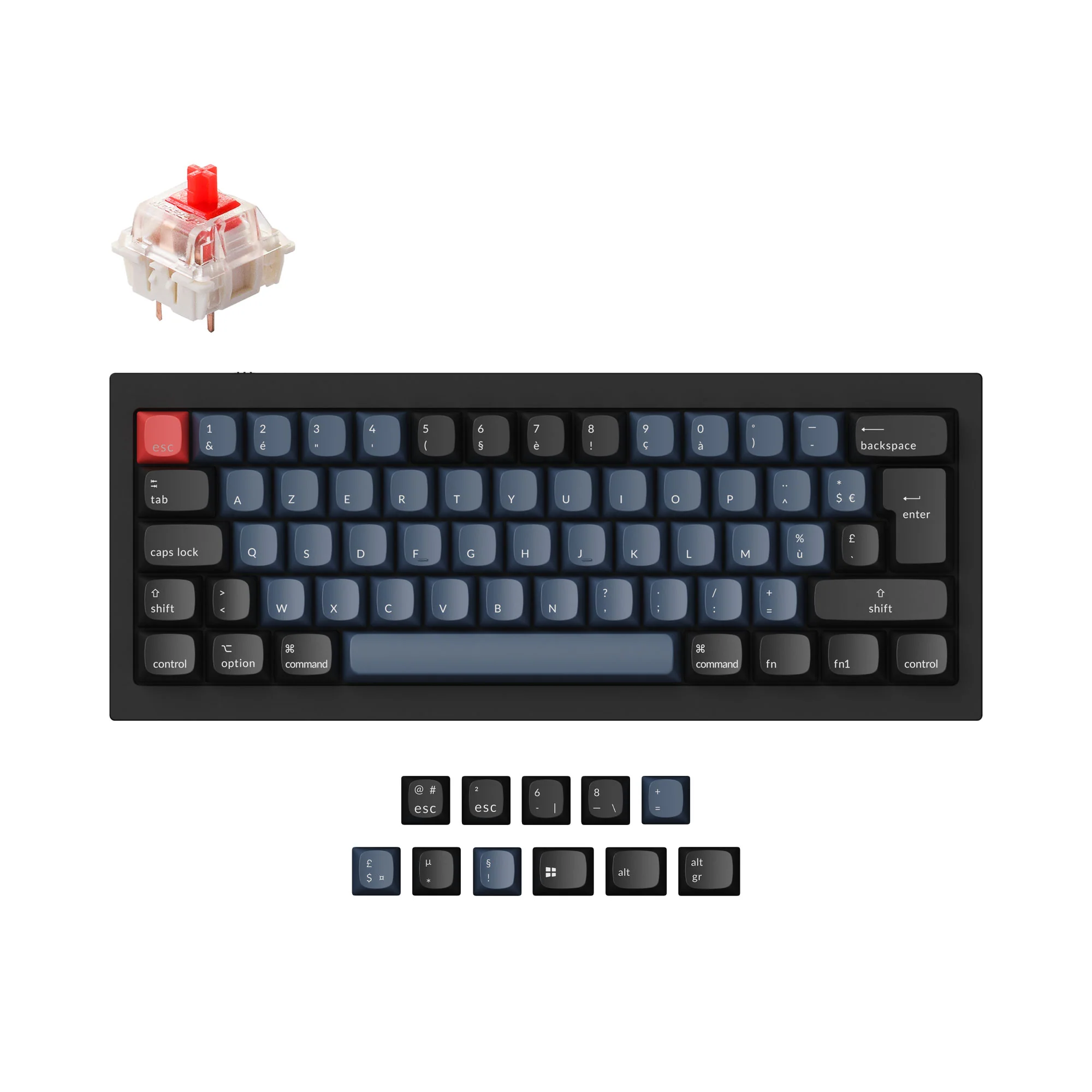 Keychron Q4 QMK Custom mekanisk tastatur ISO-layout-kollektion
