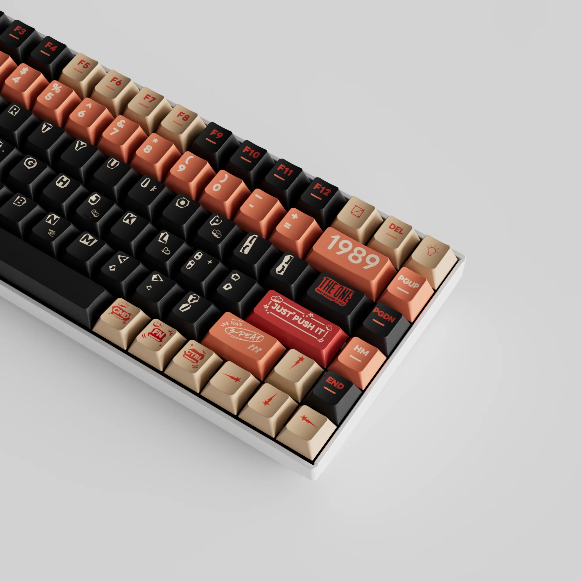 Poster - Set completo de keycaps PBT de perfil Cherry con sublimación