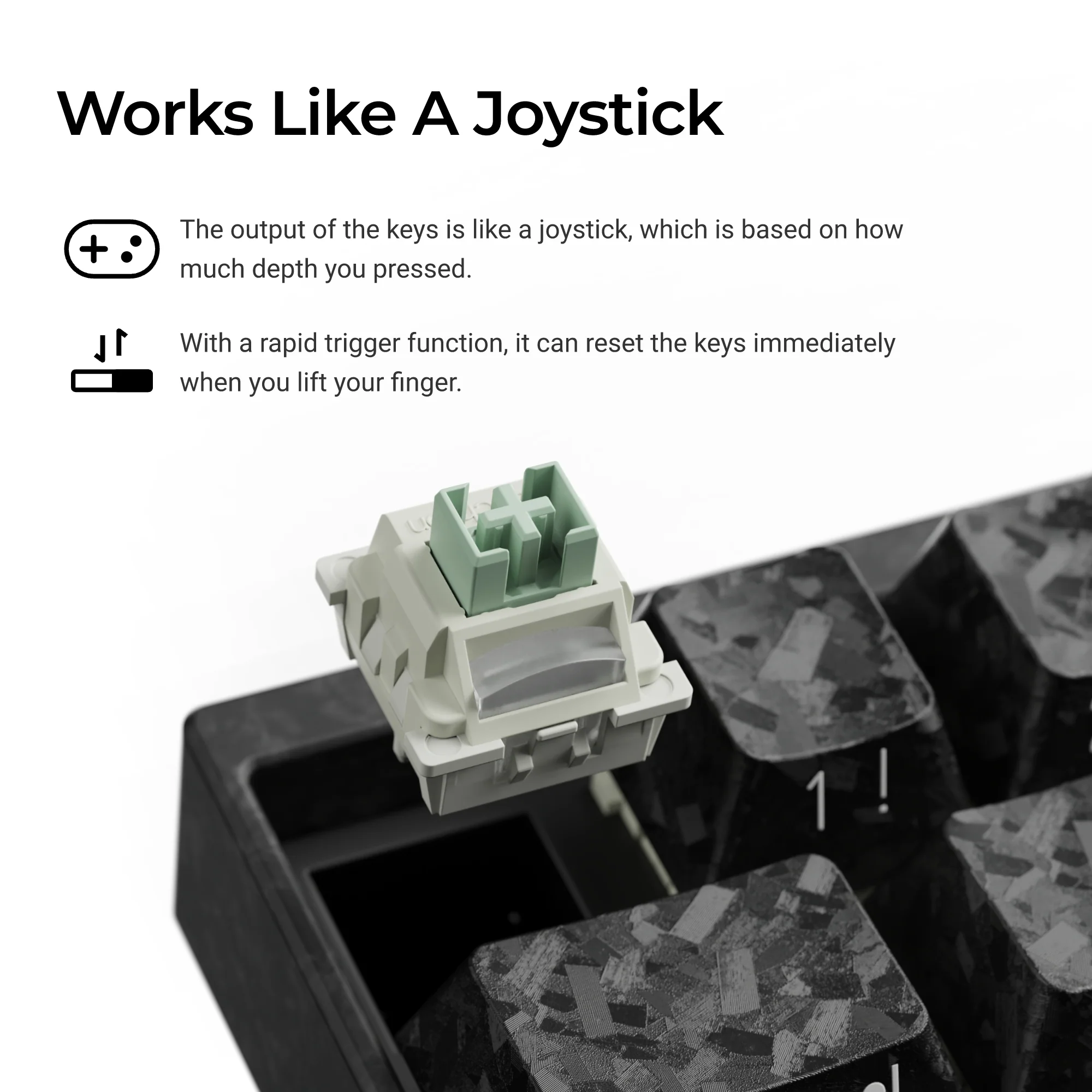 Keychron Carbon 60 HE 8K kablet tastatur med magnetiske brytere