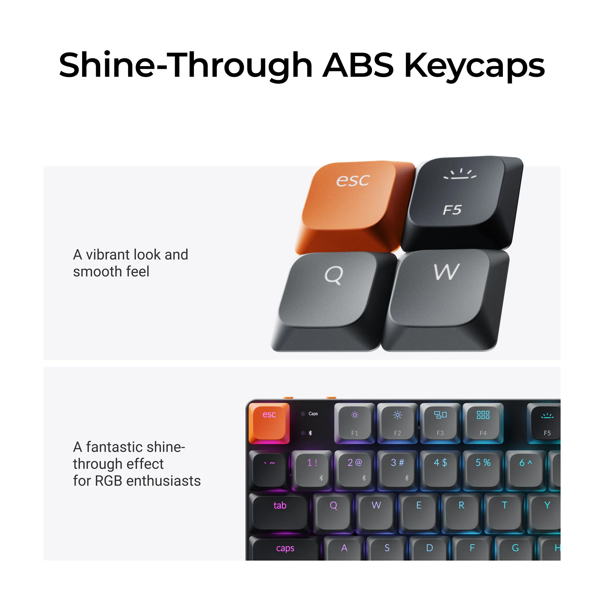 Teclado mecânico sem fio QMK Keychron K1 (Versão 6)