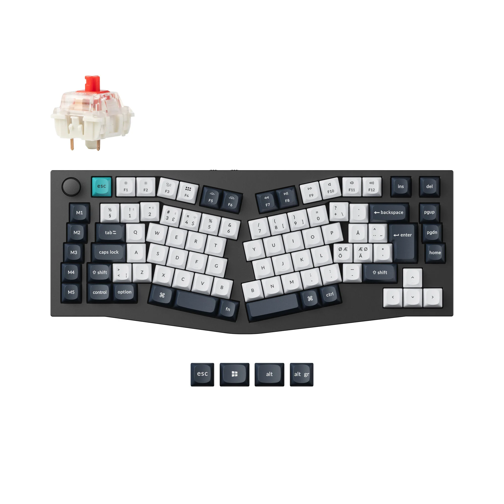 Keychron Q10 Max (Alice-asettelu) QMK mukautettu mekaaninen näppäimistö, ISO-asettelukokoelma