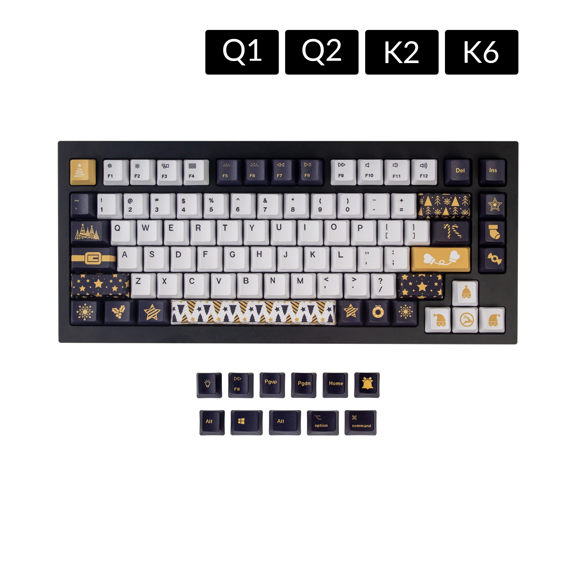 Set de touches PBT Dye-Sub OEM - Cadeau de Noël
