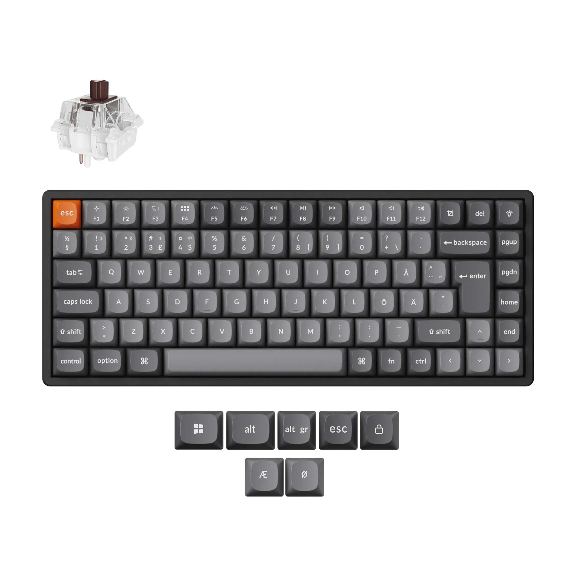 Keychron K2 Max Teclado mecánico inalámbrico QMK, colección de distribución ISO