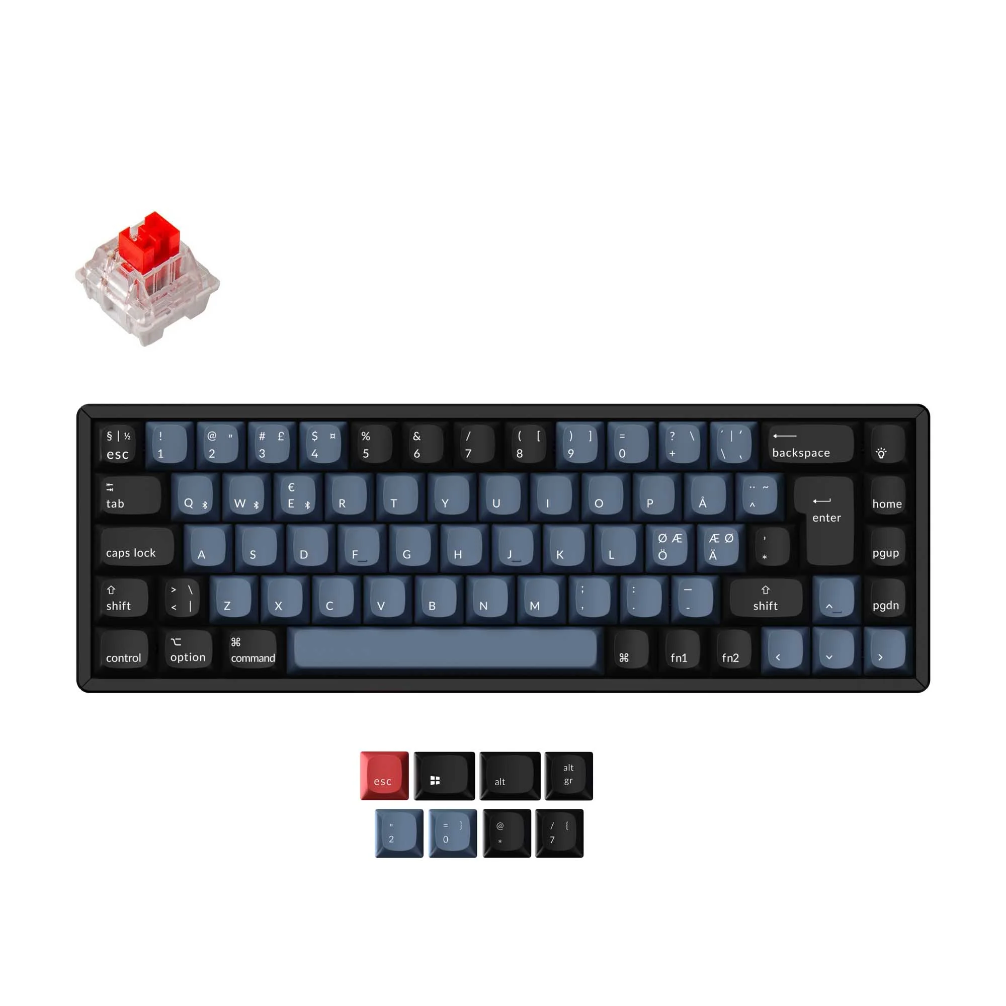 Keychron K6 Pro QMK/VIA Teclado Mecânico Sem Fio Coleção Layout ISO