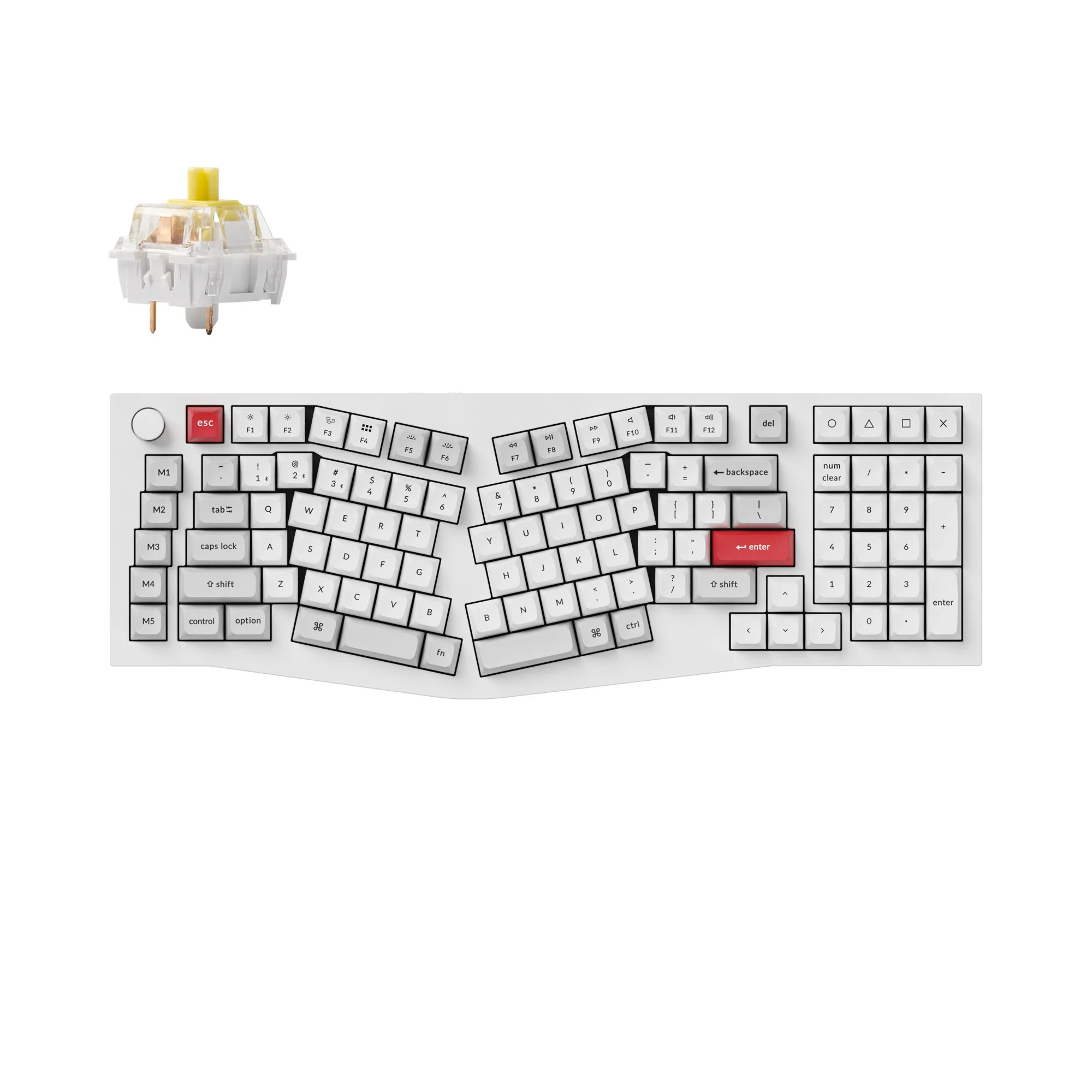 Teclado Mecânico Personalizado Sem Fio Keychron Q13 Pro (Layout Alice) QMK/VIA