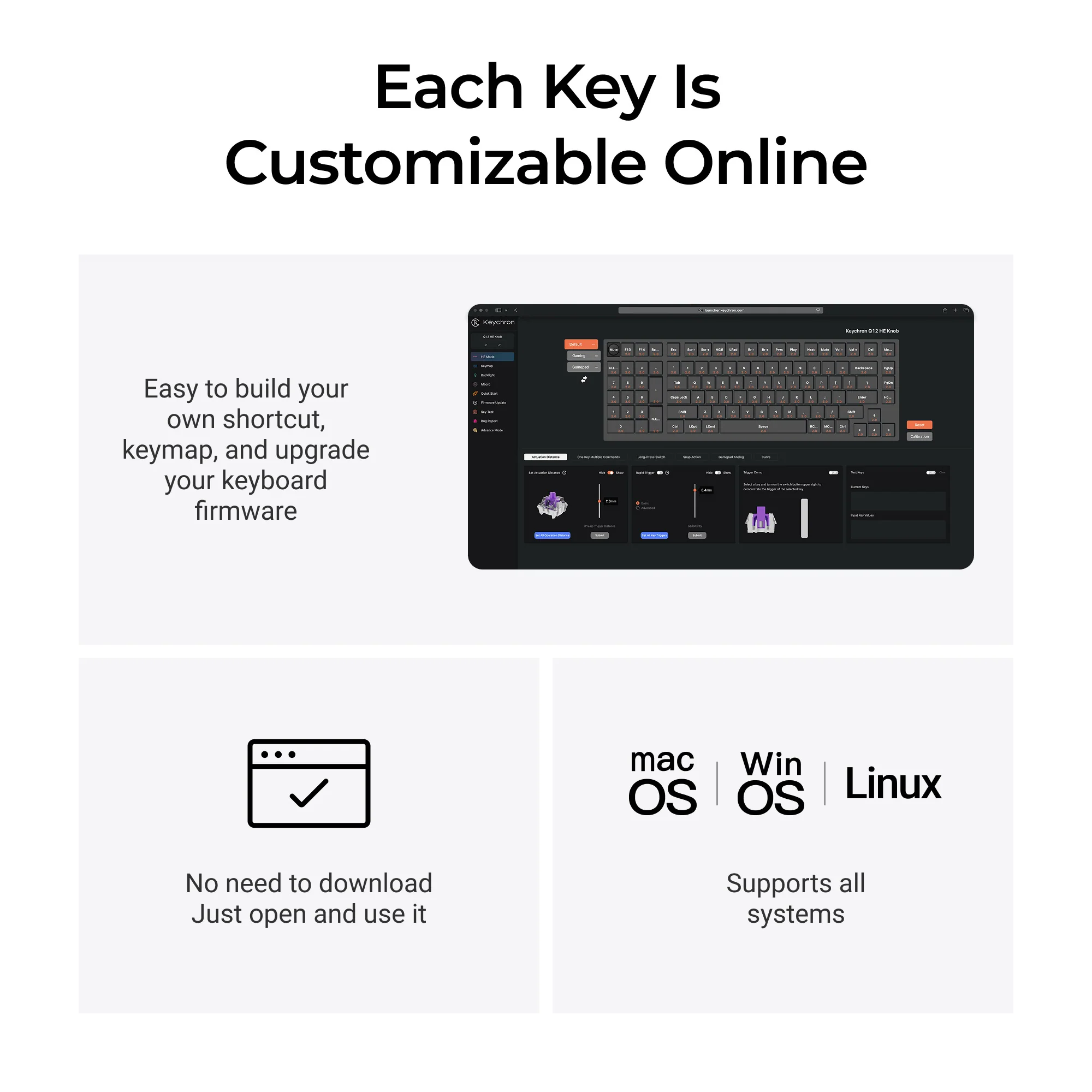 Teclado Sem Fio Personalizável Keychron Q12 HE QMK