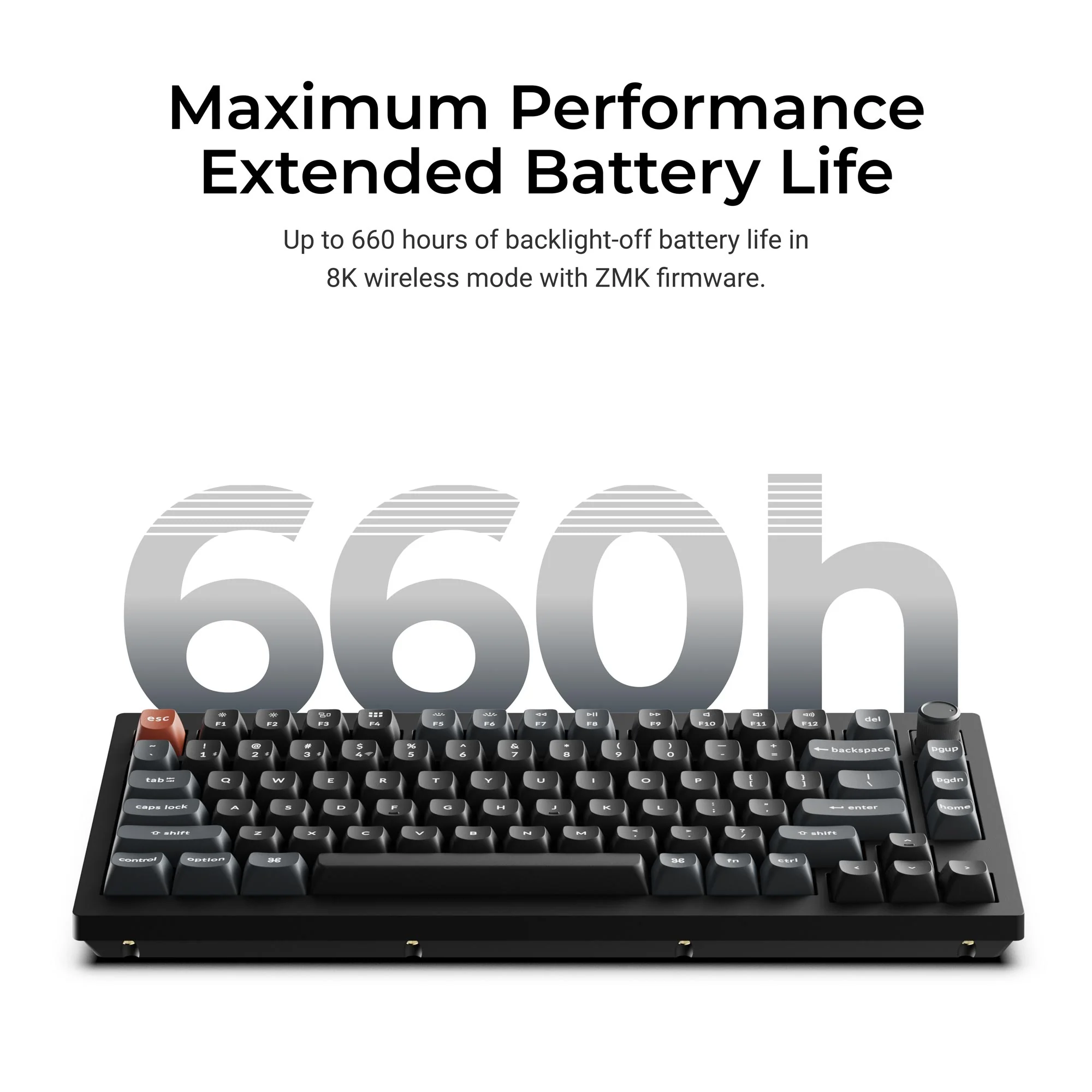 Keychron V1 Ultra 8K langaton mukautettava mekaaninen näppäimistö
