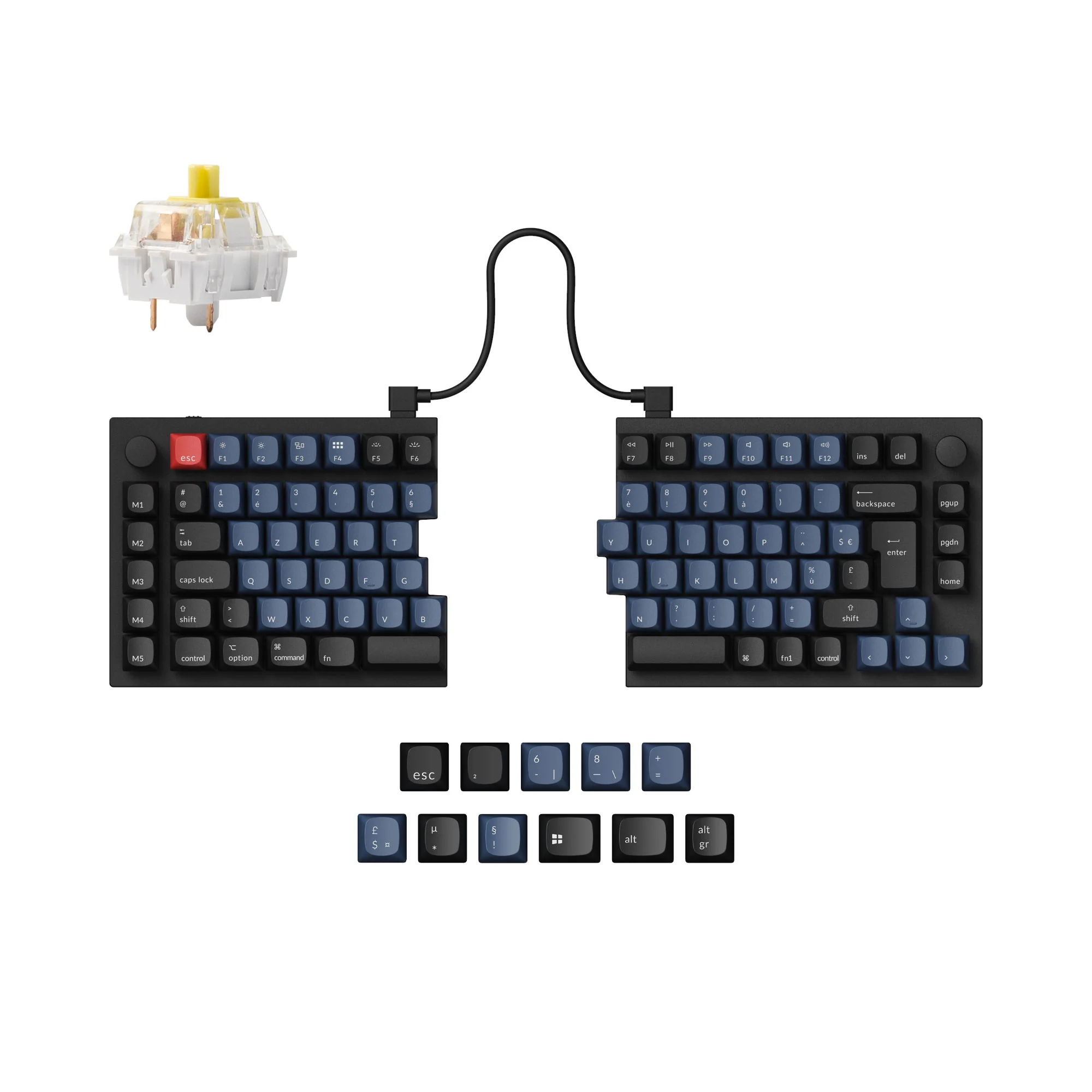 Keychron Q11 teclado mecánico personalizable QMK - colección de distribución ISO