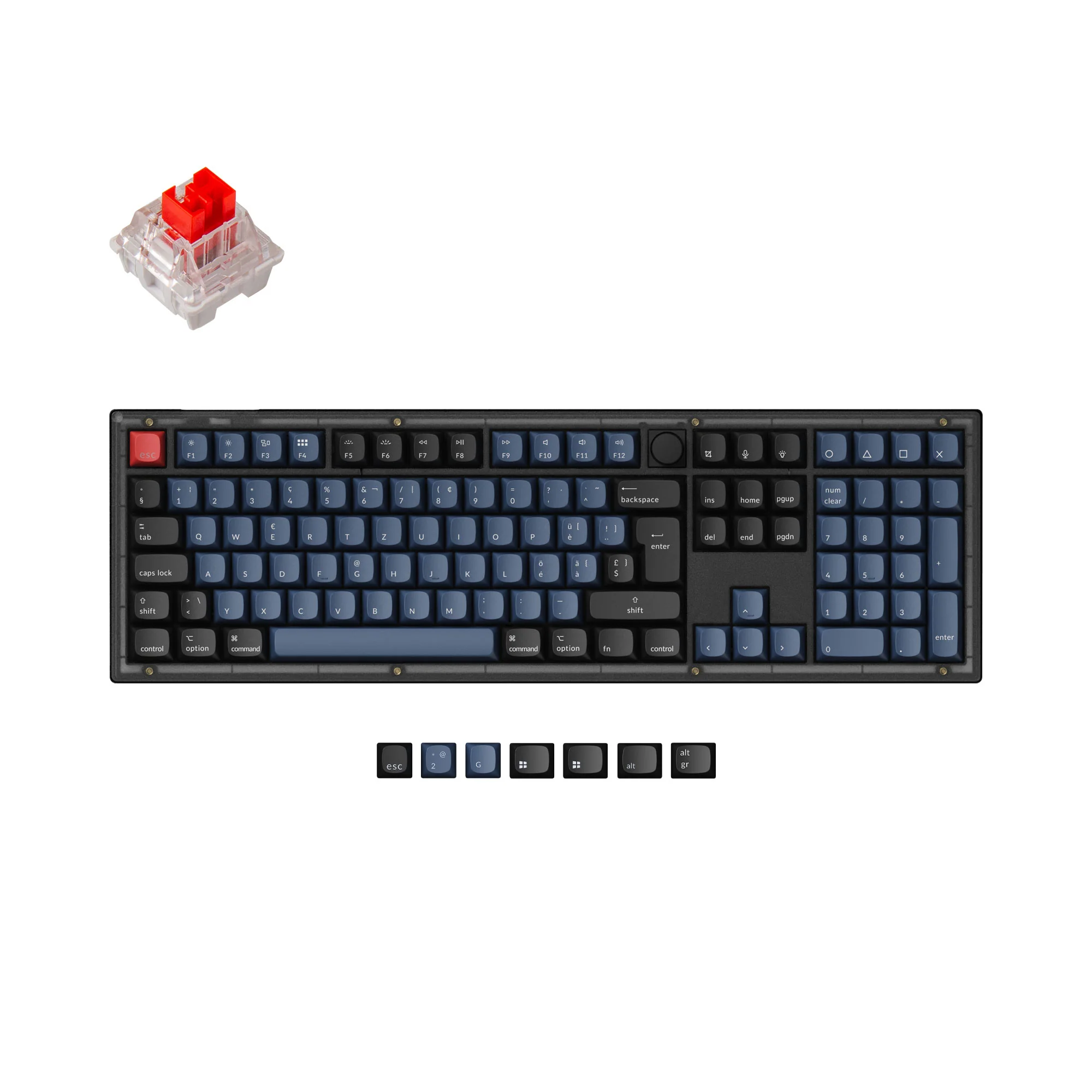 Keychron V6 QMK Customowa klawiatura mechaniczna – kolekcja układów ISO