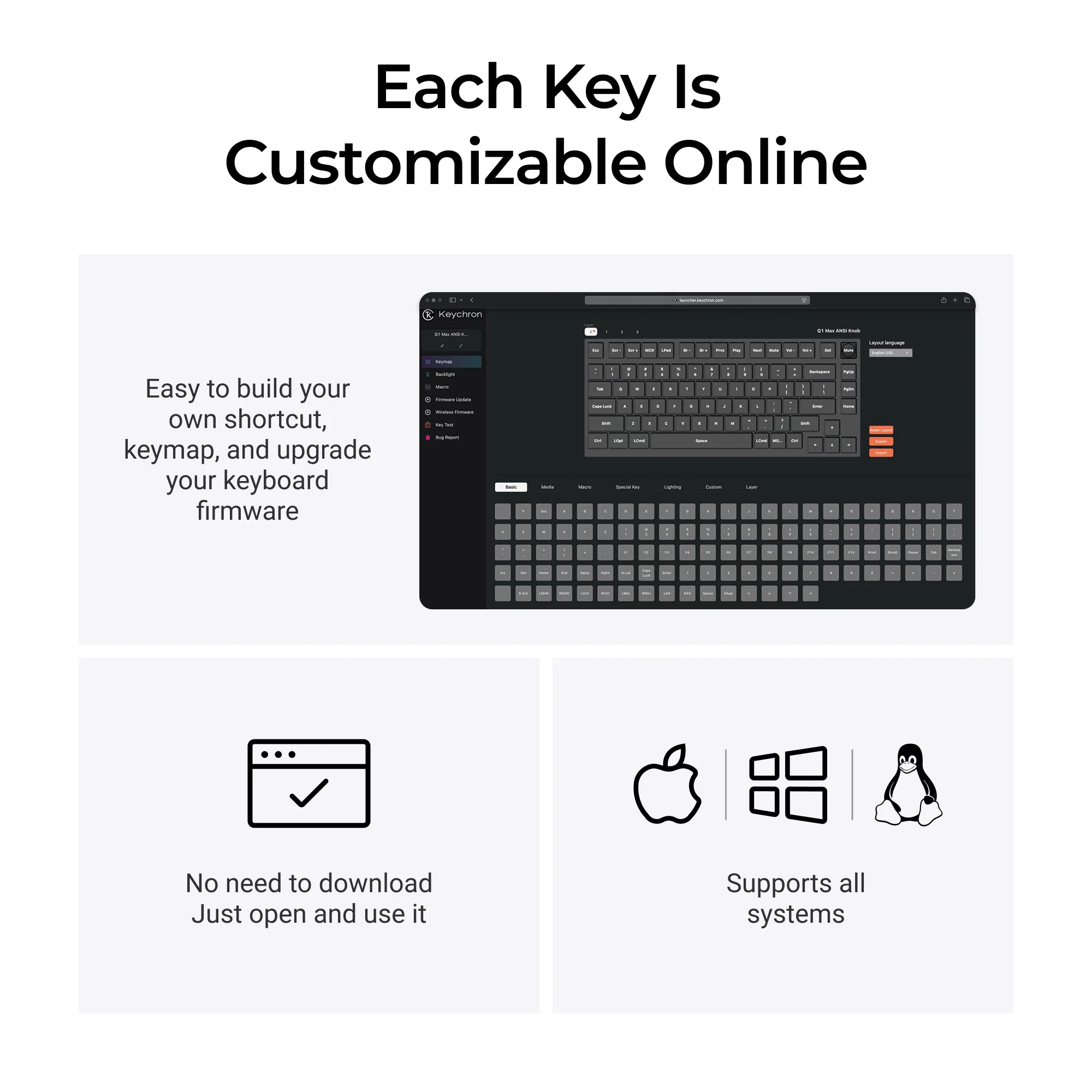 Keychron Q1 Max QMK/VIA Wireless Custom Mechanical Keyboard