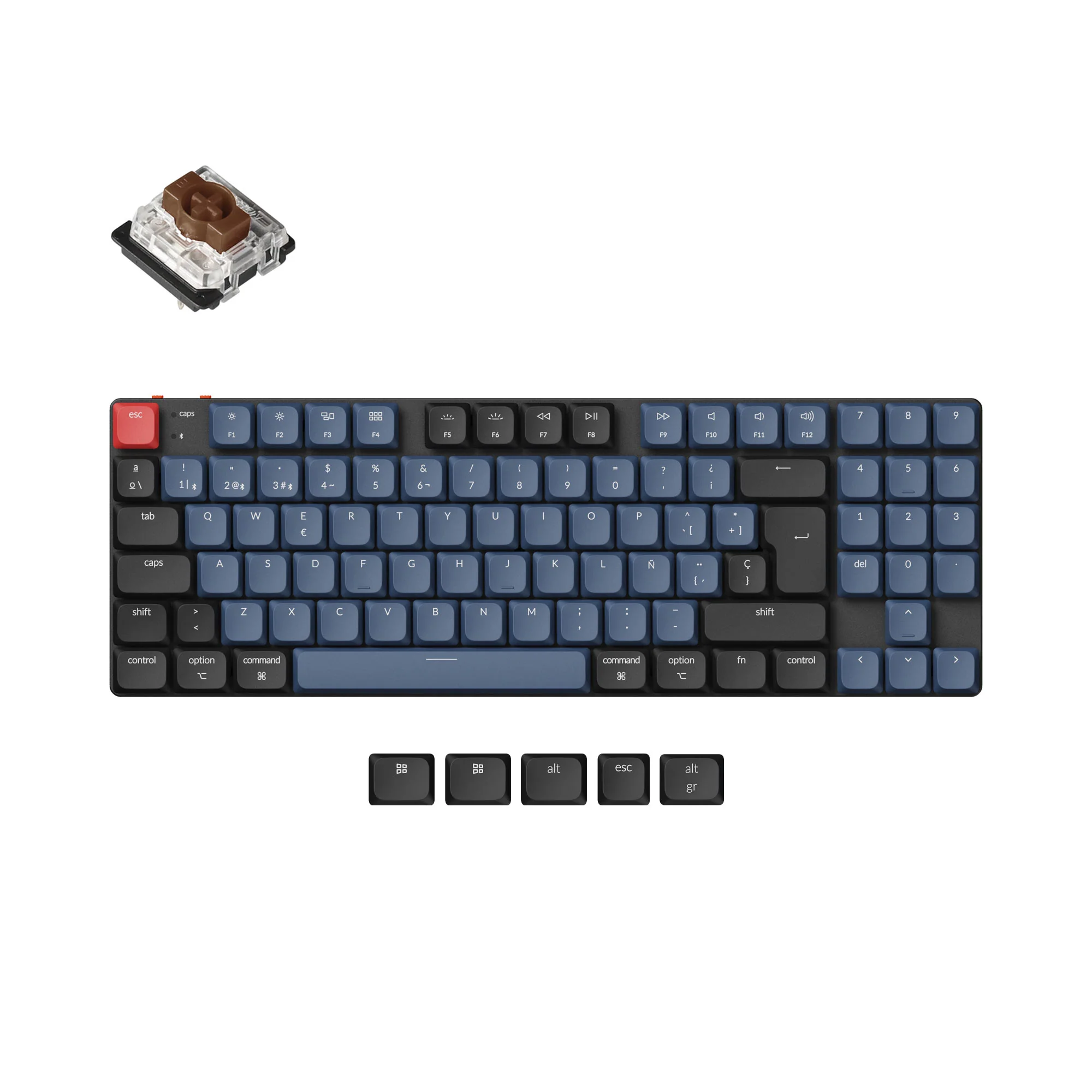 Teclado mecánico inalámbrico personalizado Keychron K13 Pro QMK/VIA - Colección de distribución ISO