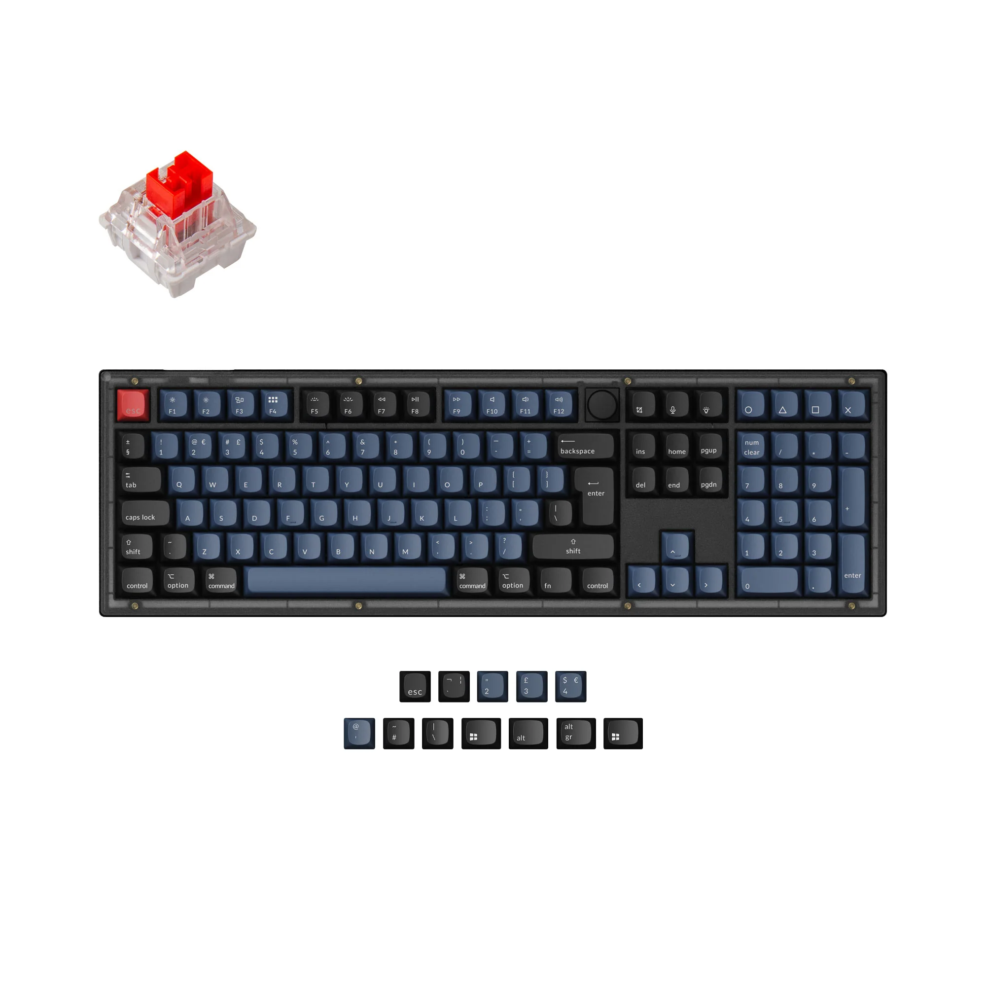 Keychron V6 QMK Customowa klawiatura mechaniczna – kolekcja układów ISO