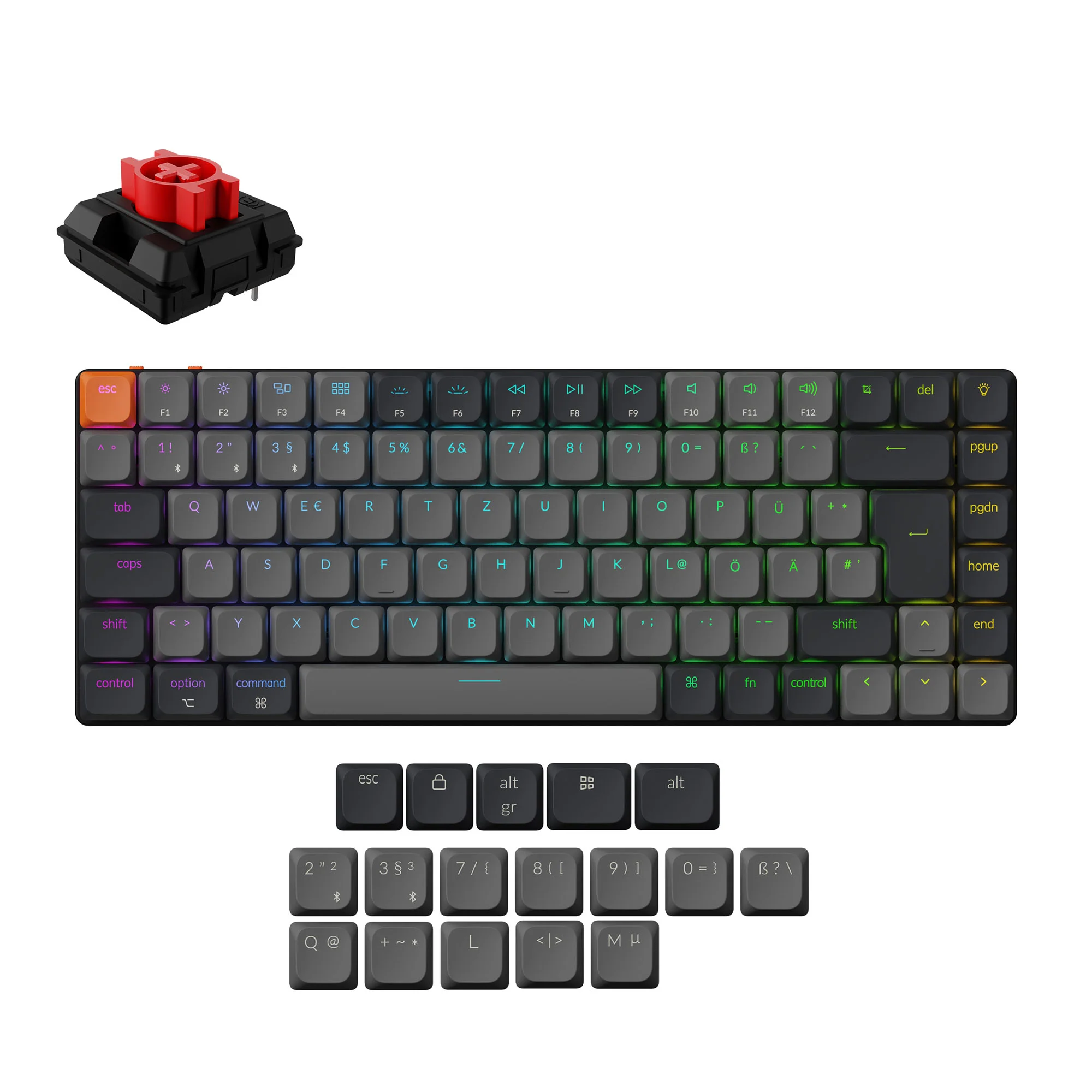 Keychron K3 QMK langaton mekaaninen näppäimistö (ISO-layout) - versio 3