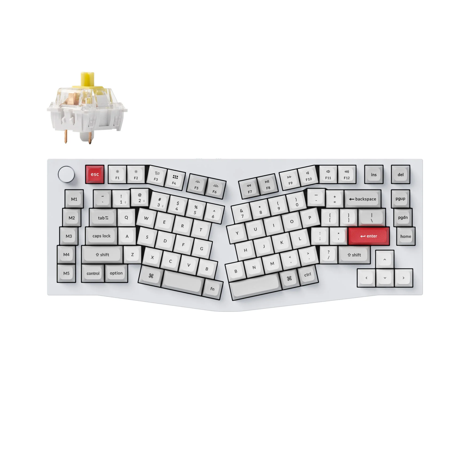 Teclado Mecânico Personalizado Sem Fio Keychron Q10 Pro (Layout Alice) QMK/VIA